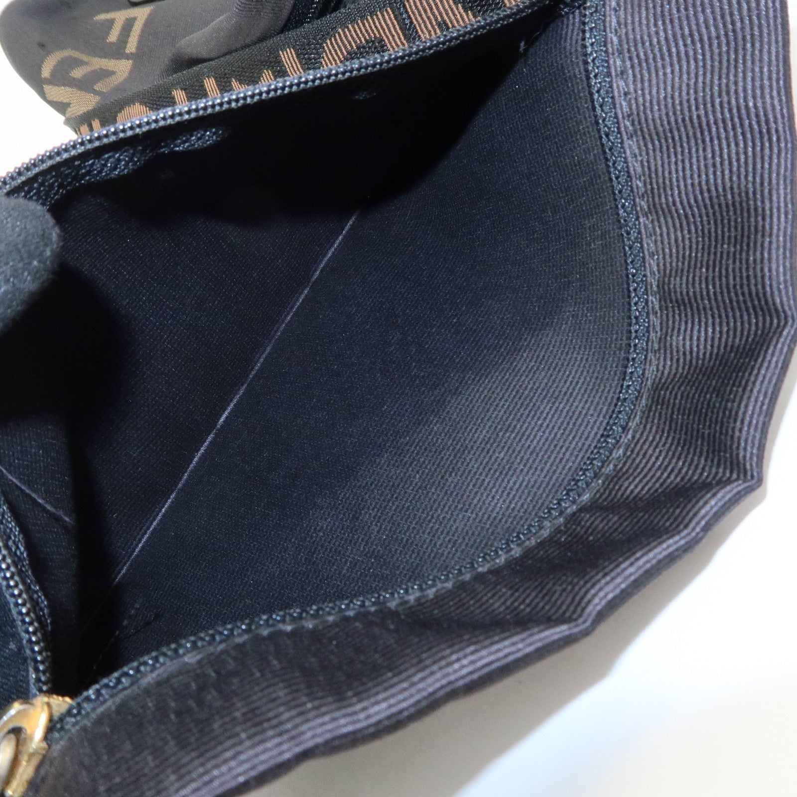 FENDI Nylon Leather Back Pack Black Gold Hardware 263390