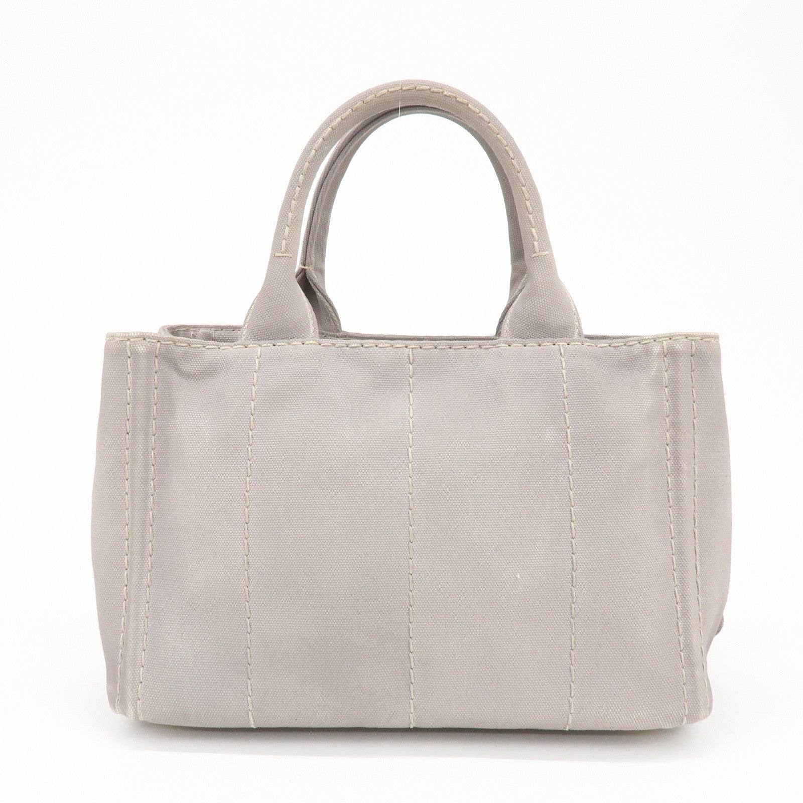 PRADA Canapa Mini 2Way Bag Hand Shoulder Bag Gray B2439G