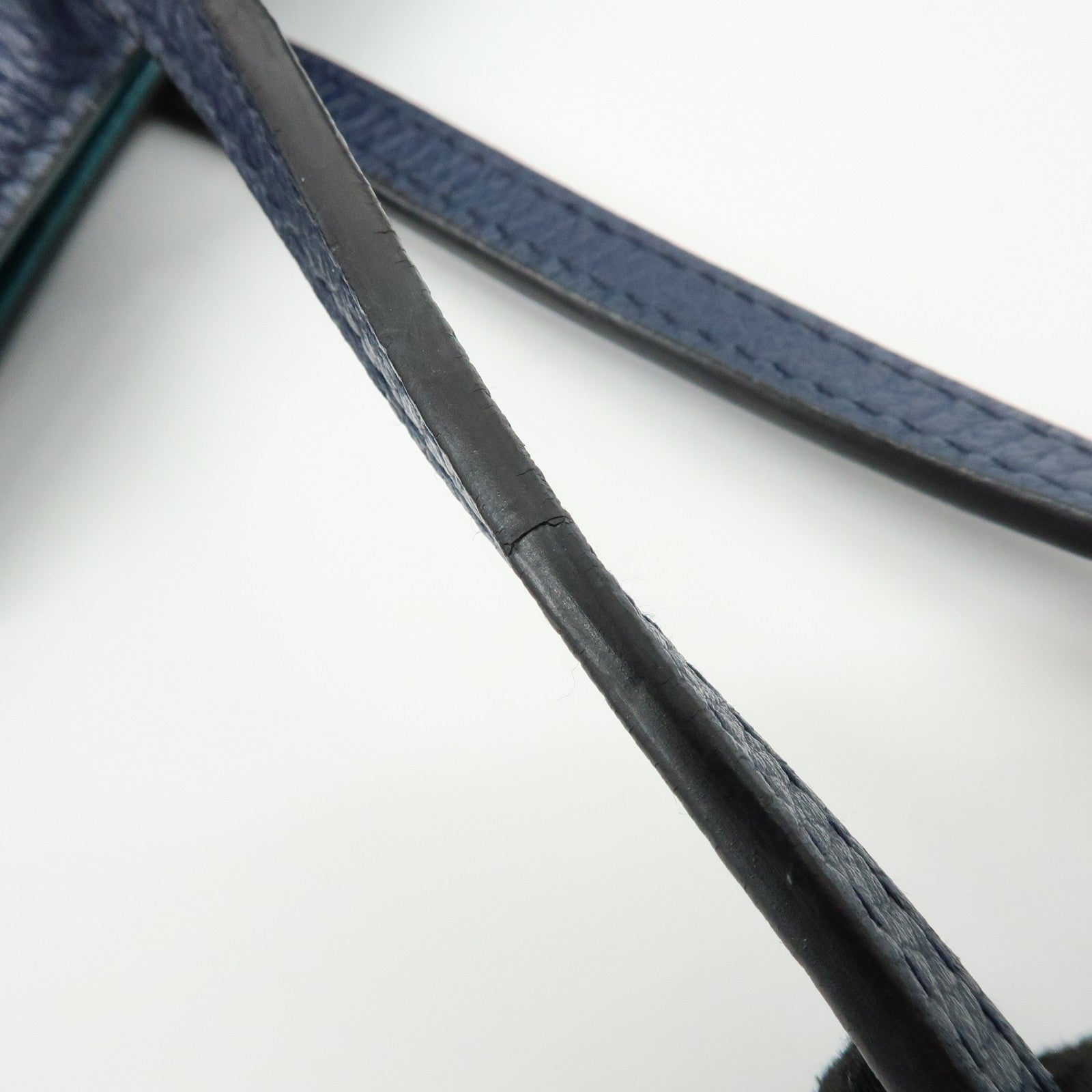 GUCCI Swing Interlocking G Calf Leather Tote Hand Bag Navy 354408