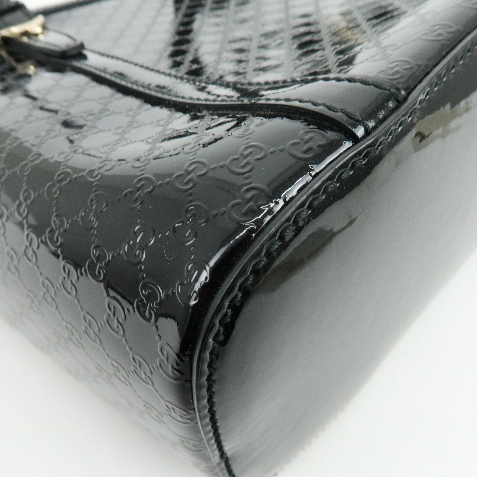 GUCCI Microguccissima Gucci Nice Patent Leather Tote Bag 336776