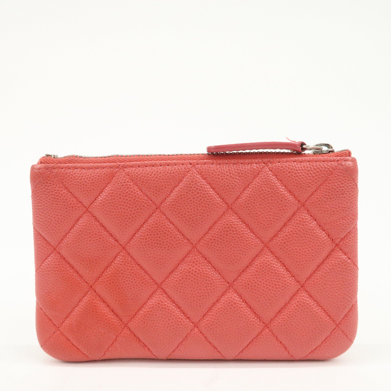 CHANEL Matelasse Caviarskin Classic Mini Pouch Pink A82365