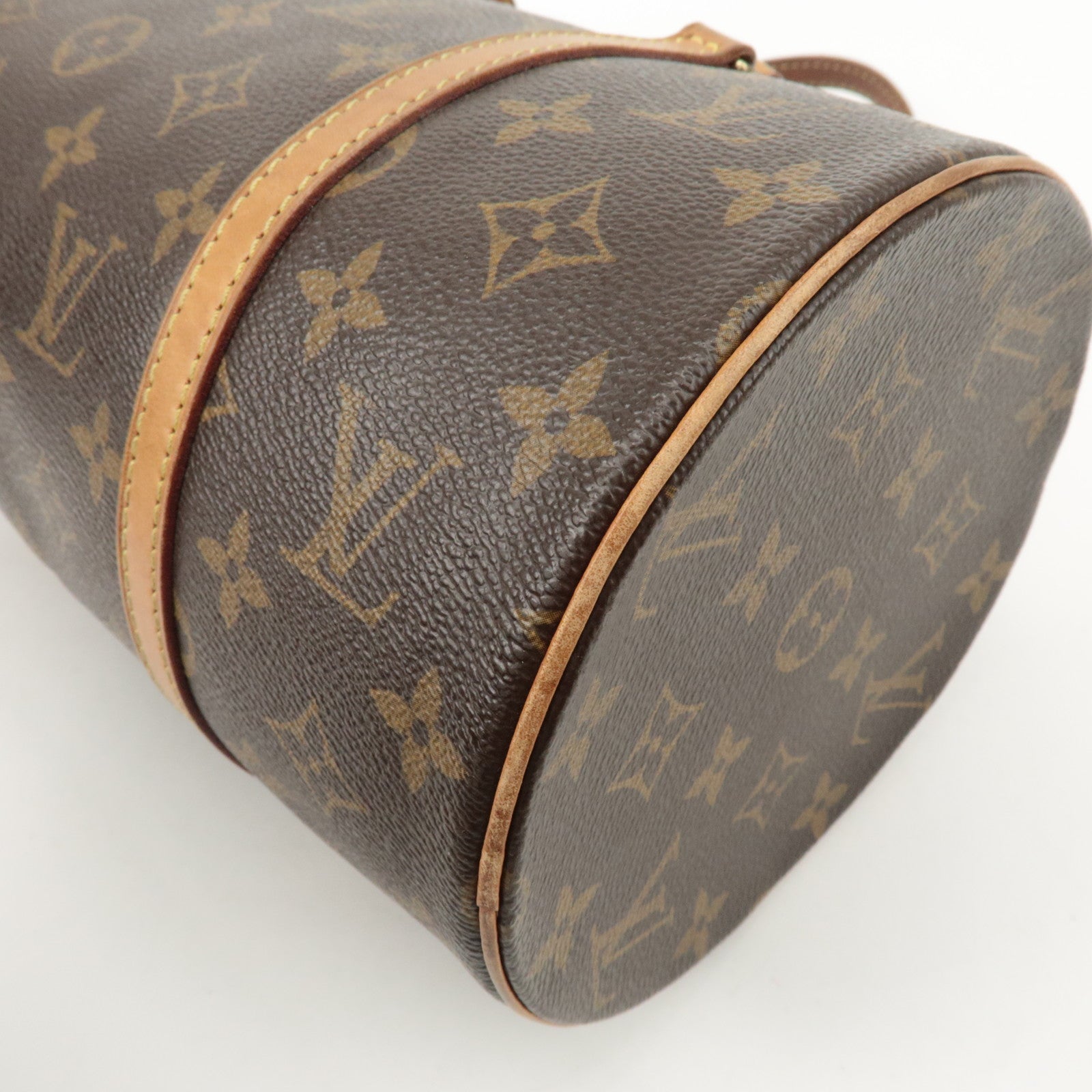 Louis Vuitton Monogram Papillon 30 Hand Bag New Style Brown M51385 Used