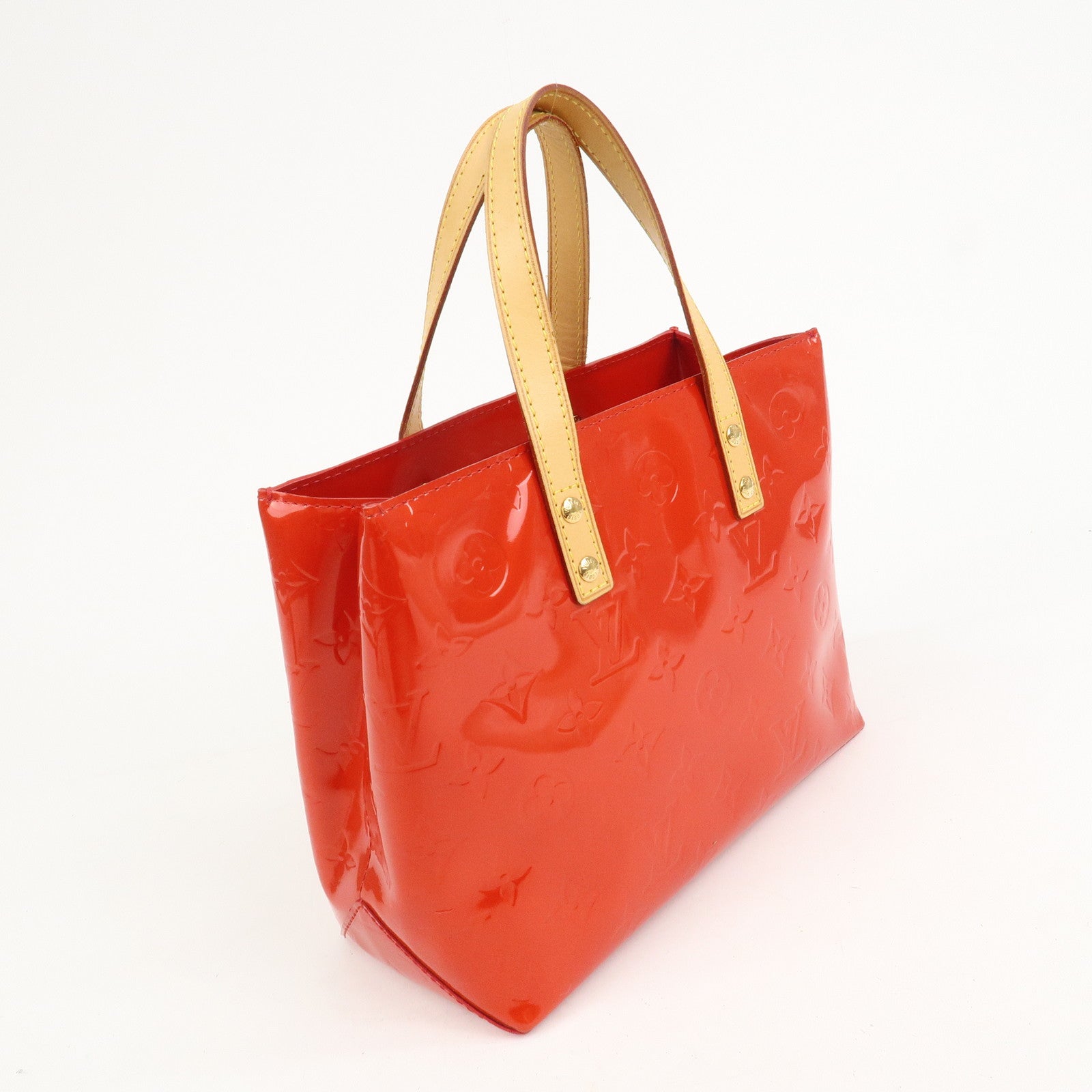 Louis Vuitton Monogram Vernis Leather Lead PM Hand Bag Rouge M91088