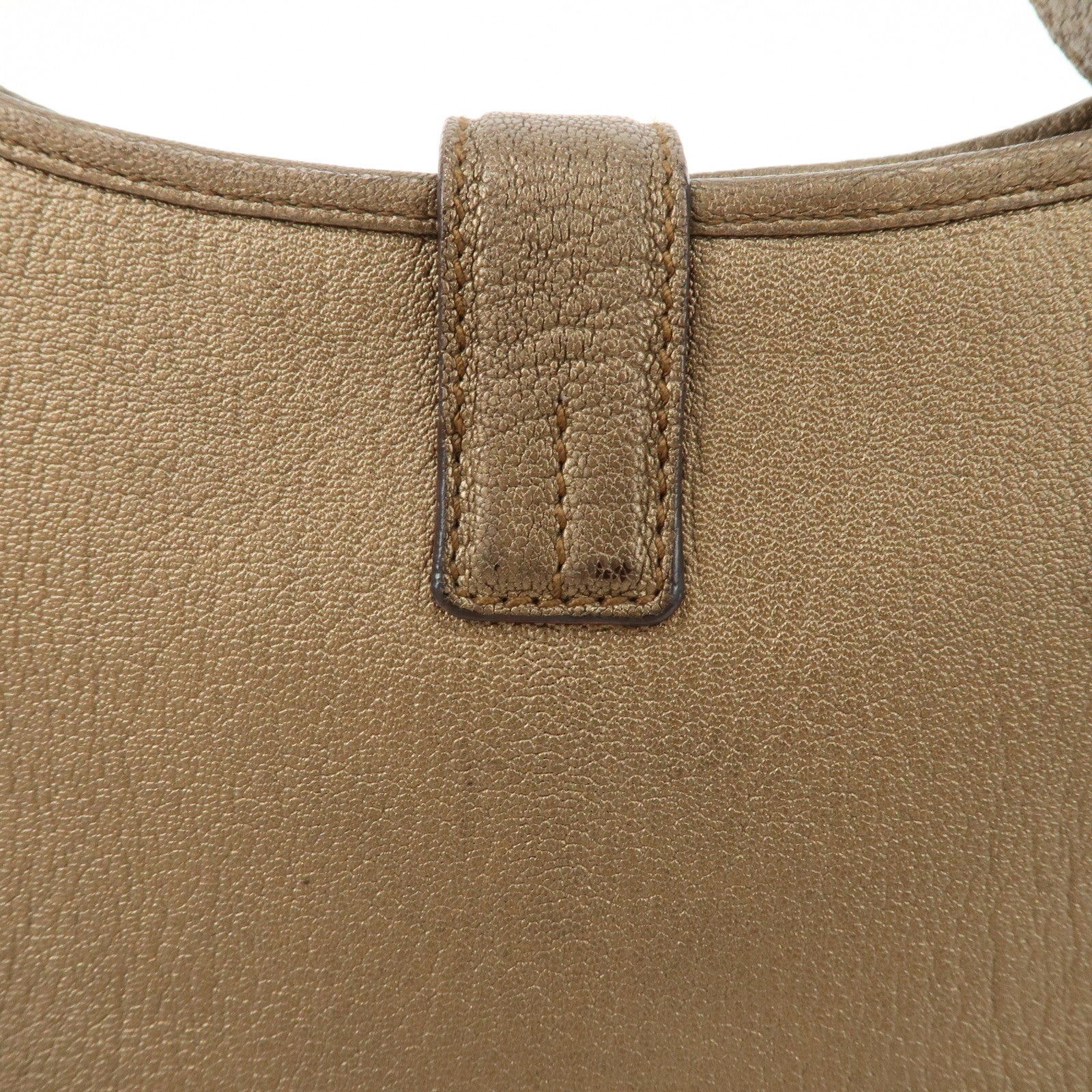 Ferragamo Leather Shoulder Bag Hand Bag Bronze