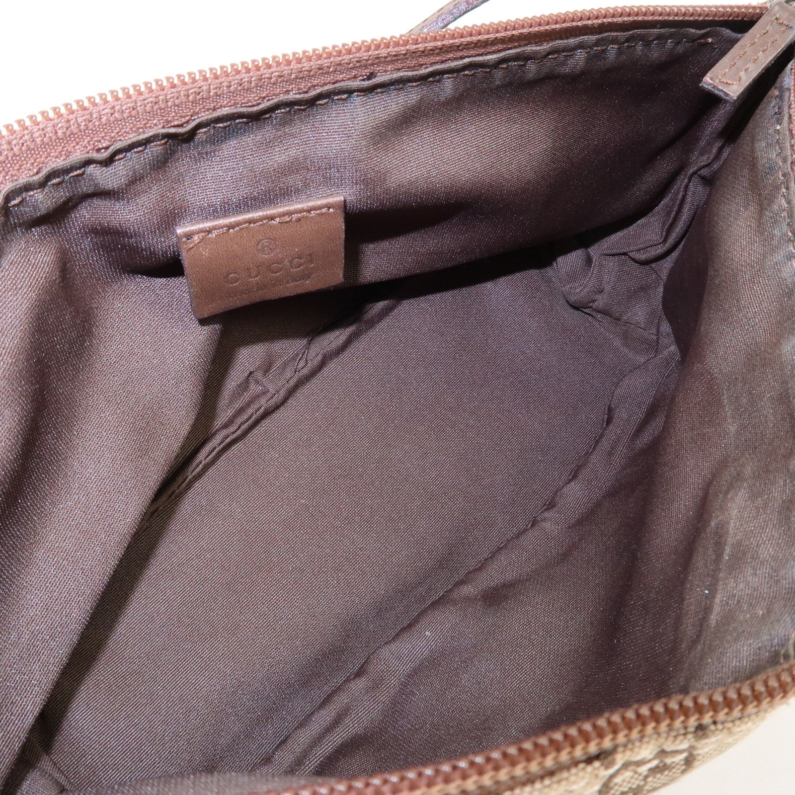 GUCCI GG Canvas Leather Canvas Accessory Pouch 039.1103.2123 Used