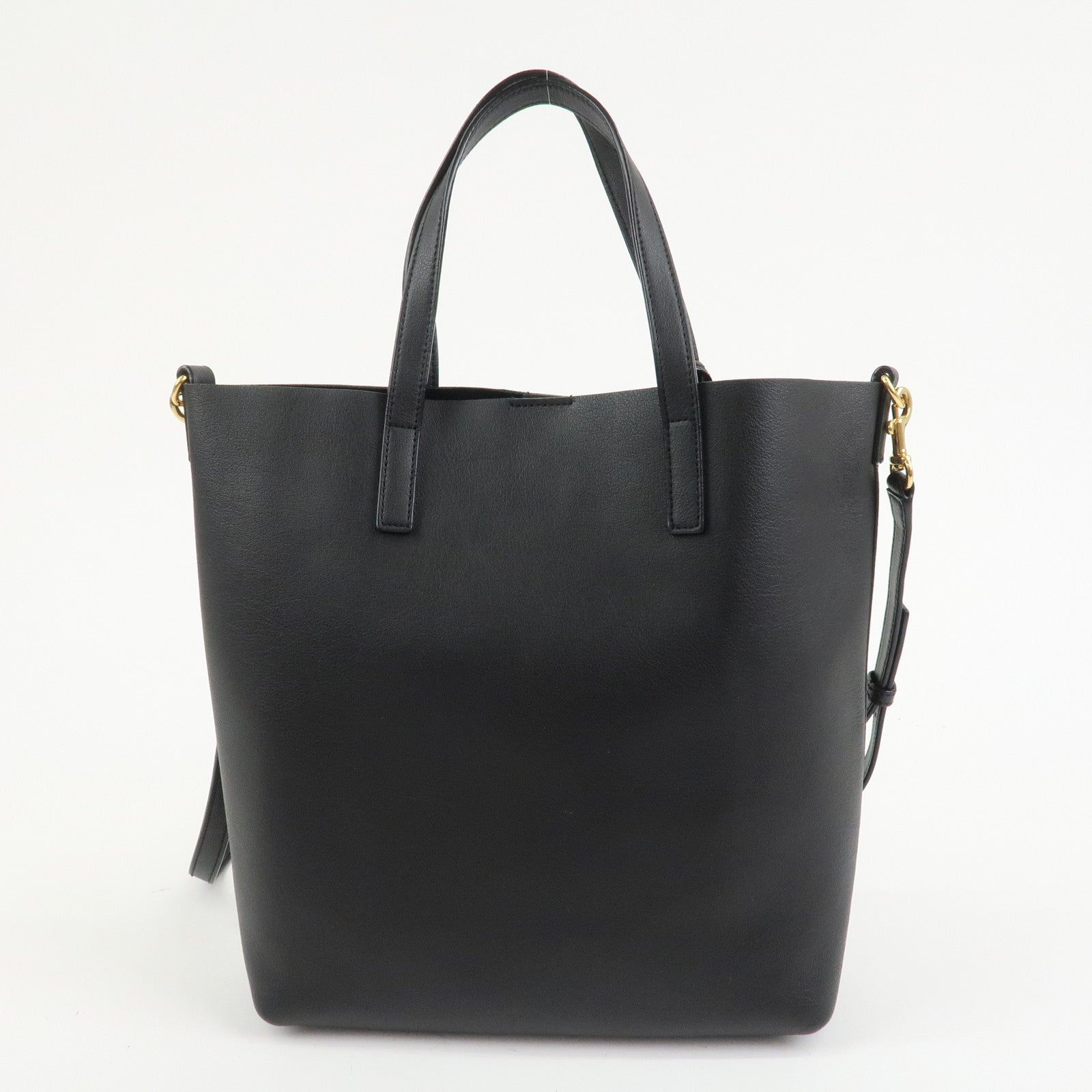 SAINT LAURENT PARIS Leather Toy Shopping Bag 2Way Bag Black 600306