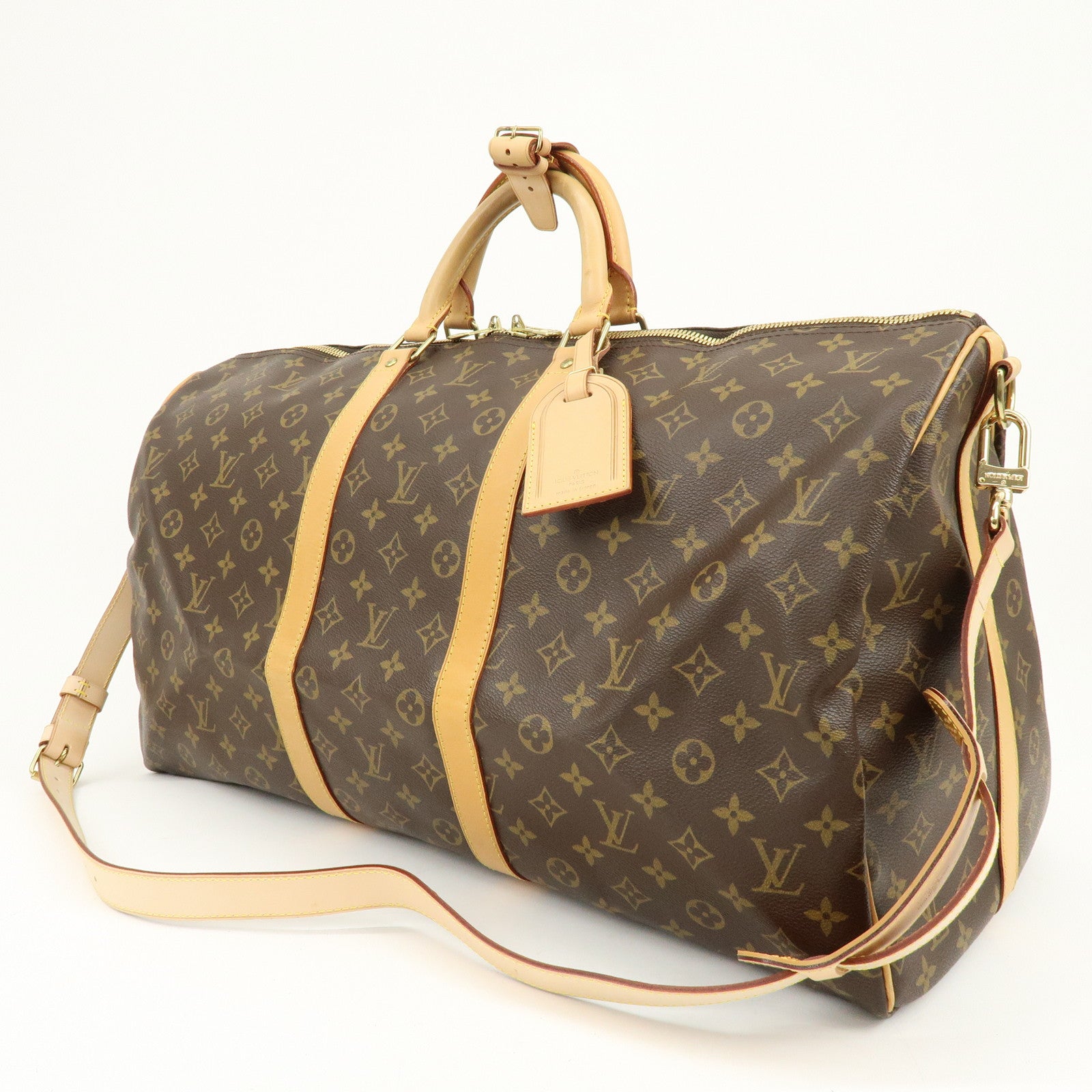 Louis Vuitton Monogram Keep All Bandouliere 55 Boston Bag M41414