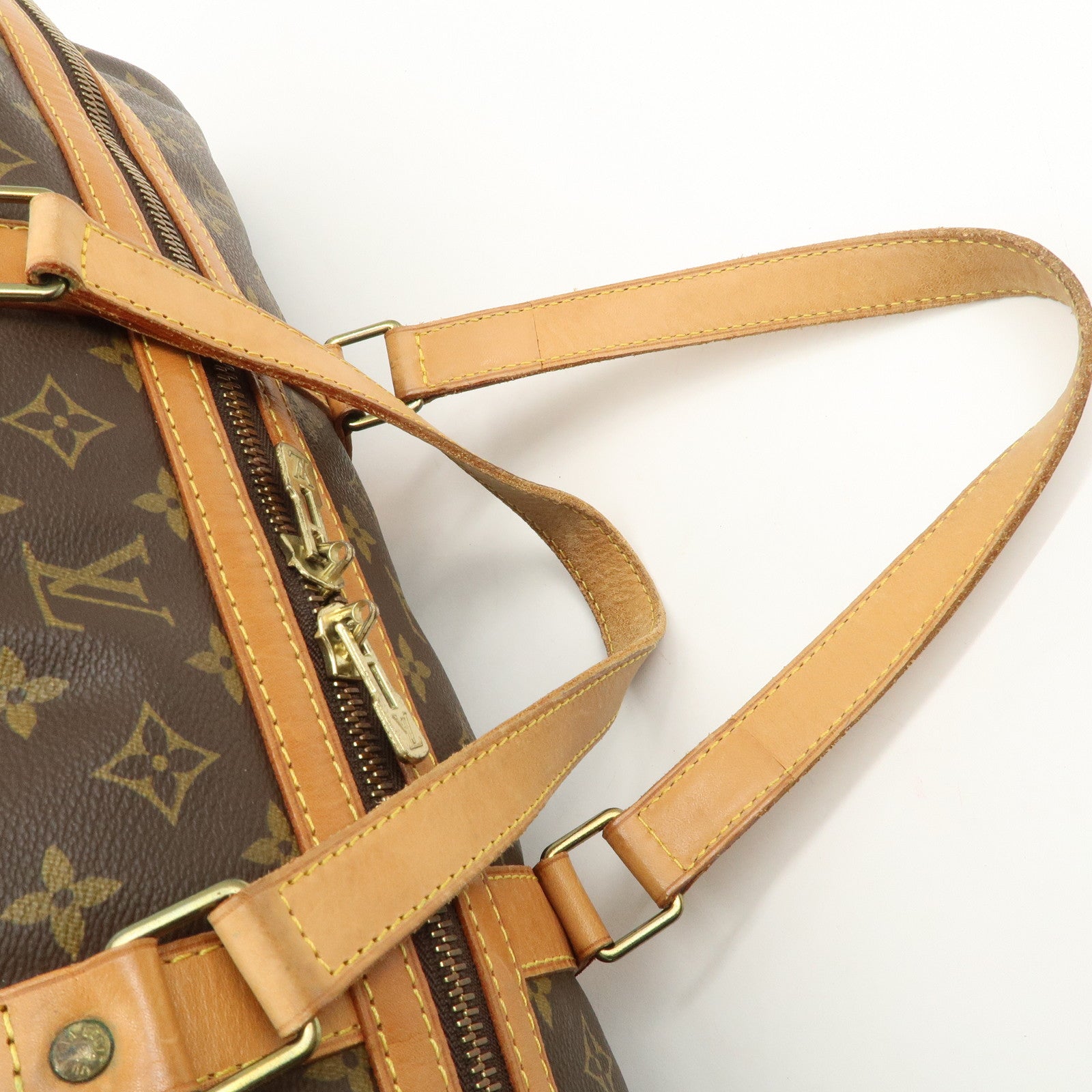 Louis Vuitton Monogram Sac Souple 55 Boston Bag Brown M41622