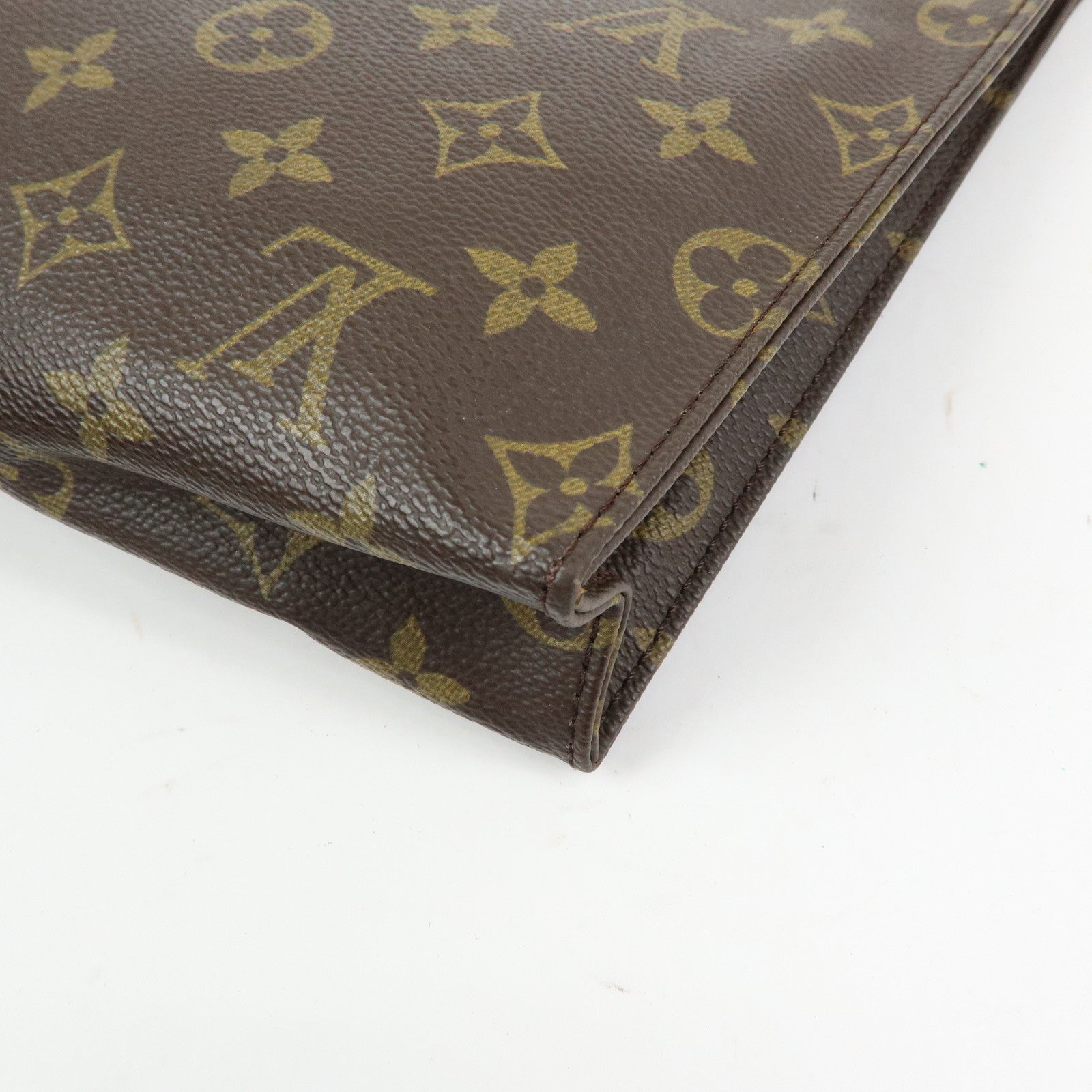 Louis Vuitton Monogram Poche Toilette 26 Clutch Bag Brown M47542