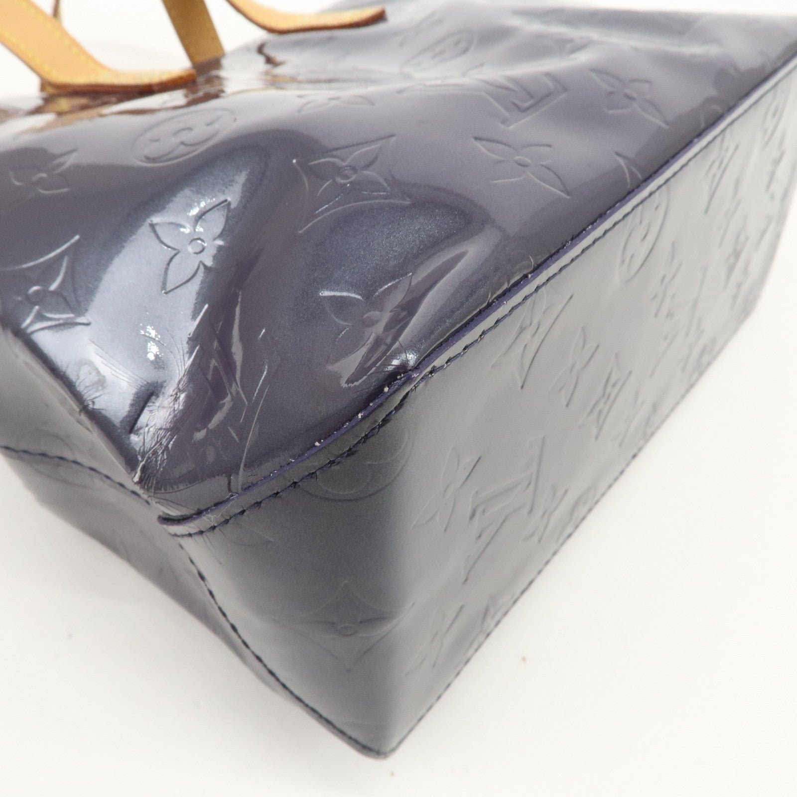 Louis Vuitton Monogram Vernis Lead PM Hand Bag Indigo M91335