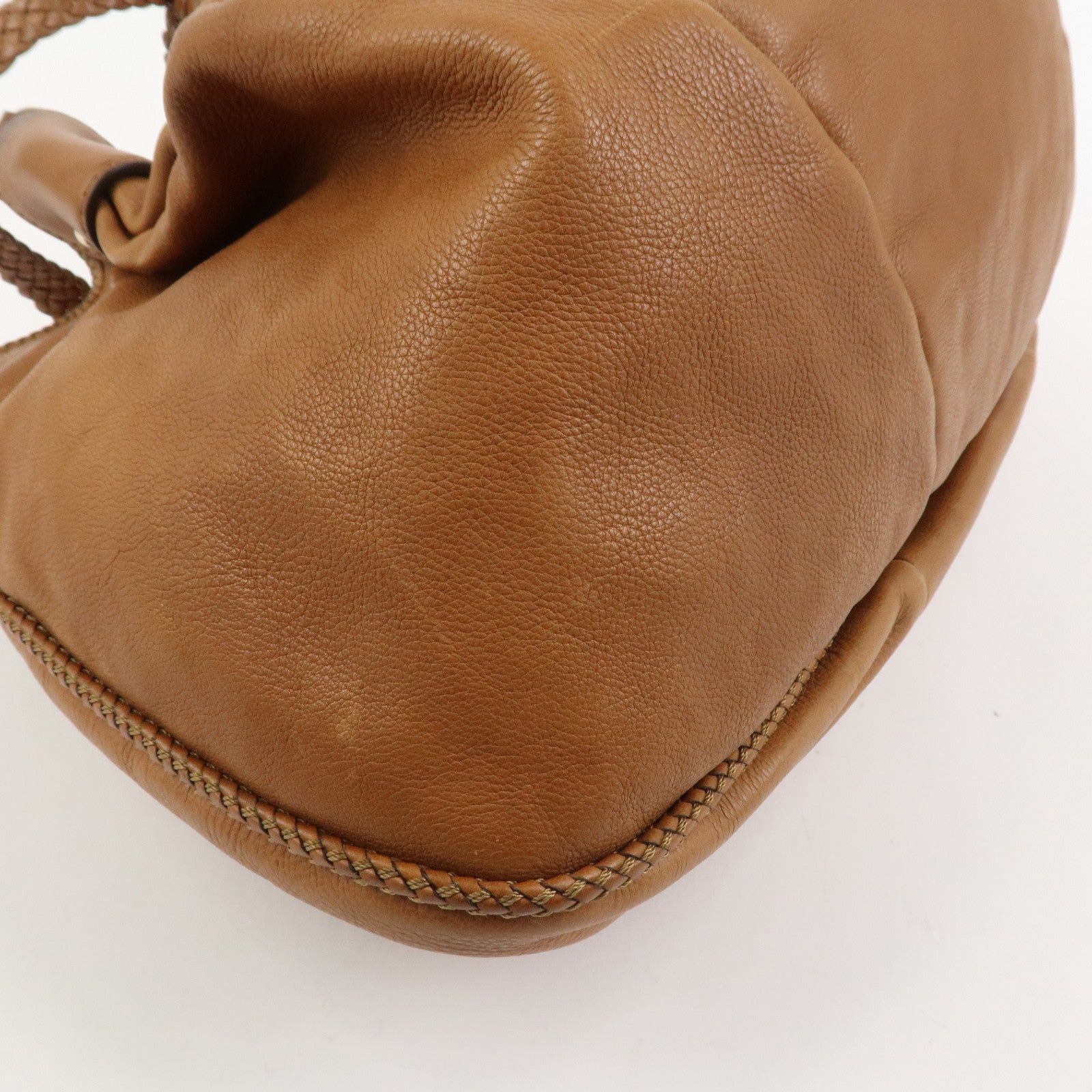 GUCCI Marrakech Leather Shoulder Bag Tote Bag Brown 257029