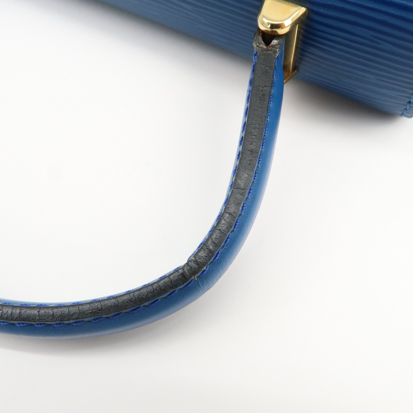 Louis Vuitton Epi Leather Malesherbes Hand Bag Toledo Blue M52375