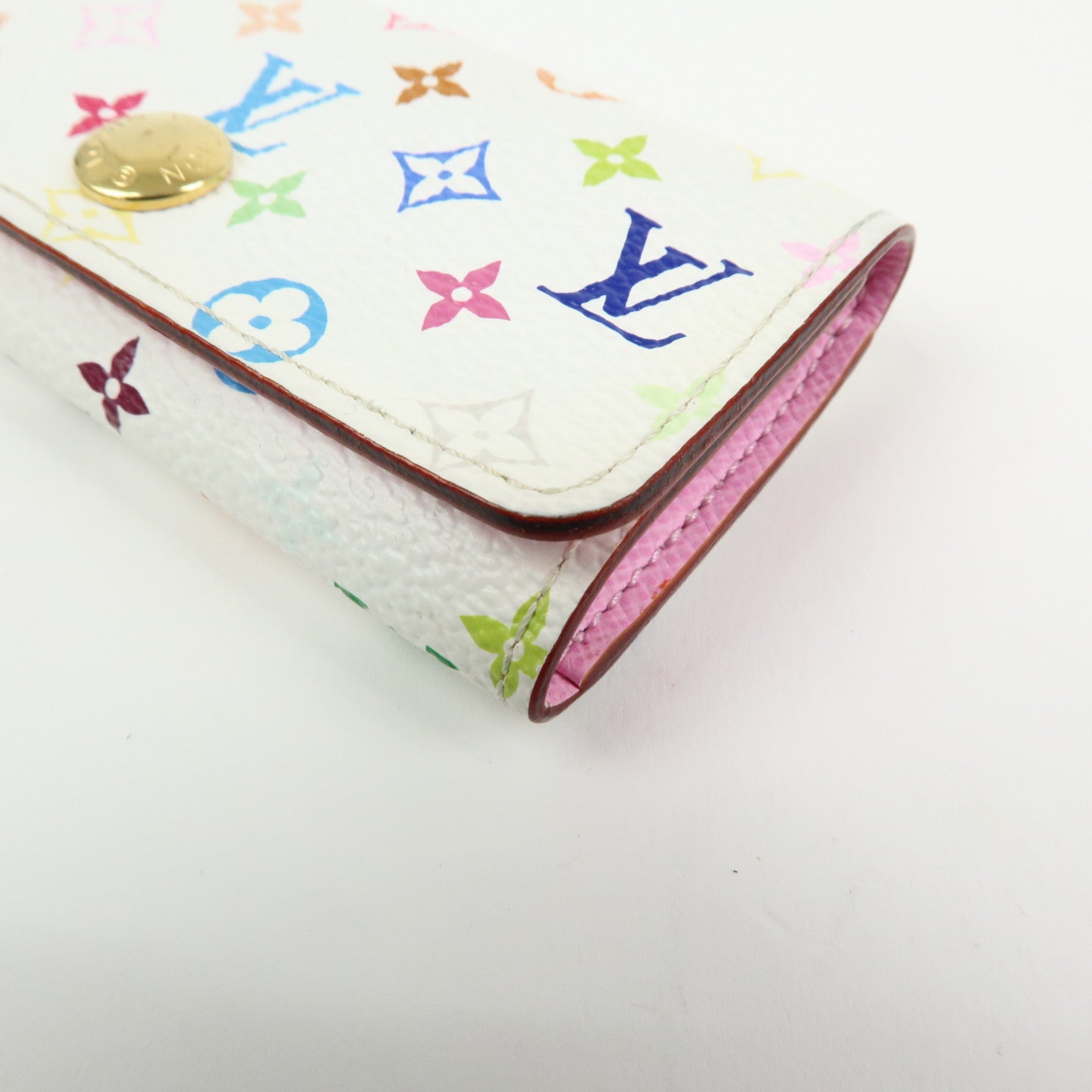 Louis Vuitton Monogram Multicolor Multiclés 4 Key Case Blanc M60043