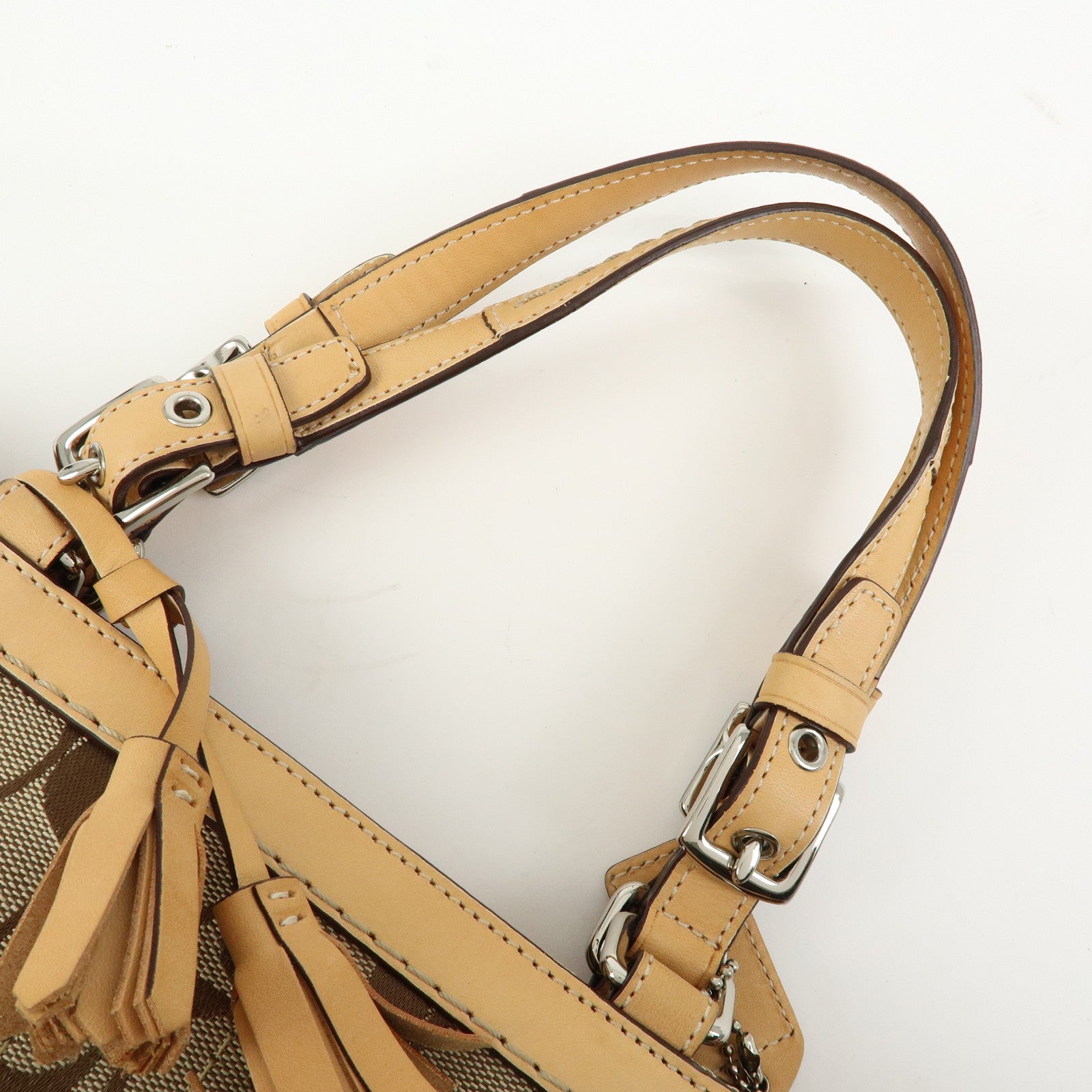 COACH Set of 3 Signature Canvas Leather Suede Shoulder Bag Hand Bag