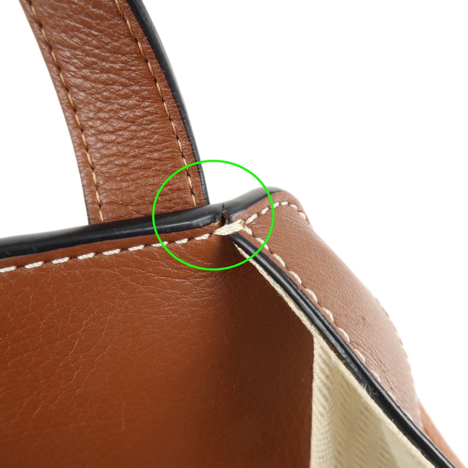 LOEWE Leather Hammock Small Shoulder Bag Brown Gold Hardware Used