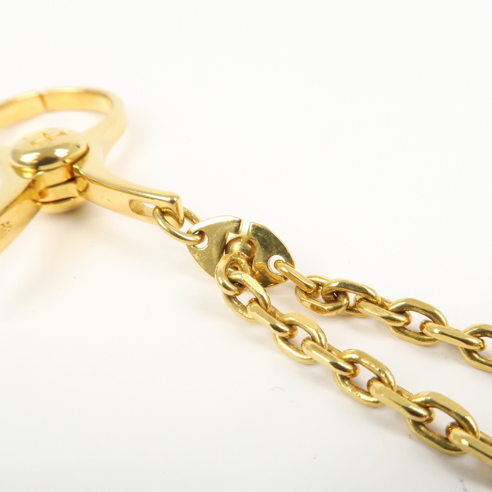 HERMES Filou Metal Glove Clip Glove Holder Gold