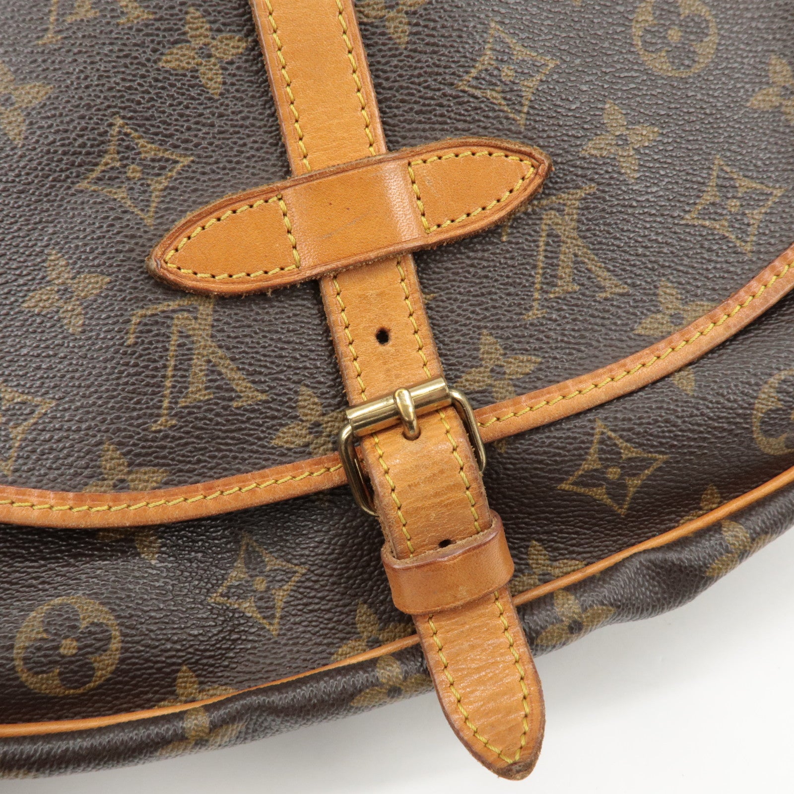 Louis Vuitton Monogram Saumur 30 Shoulder Bag Brown M42256 Used