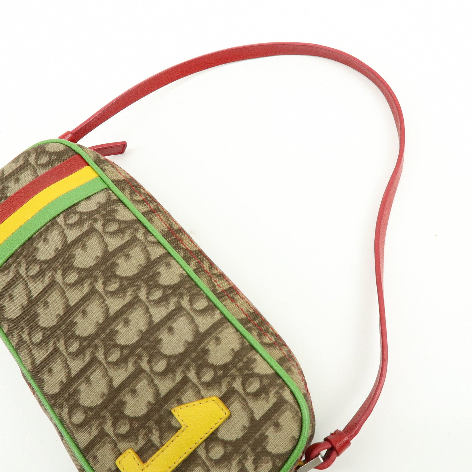 Christian Dior Trotter Rasta Mini Shoulder Bag Hand Bag Brown Red