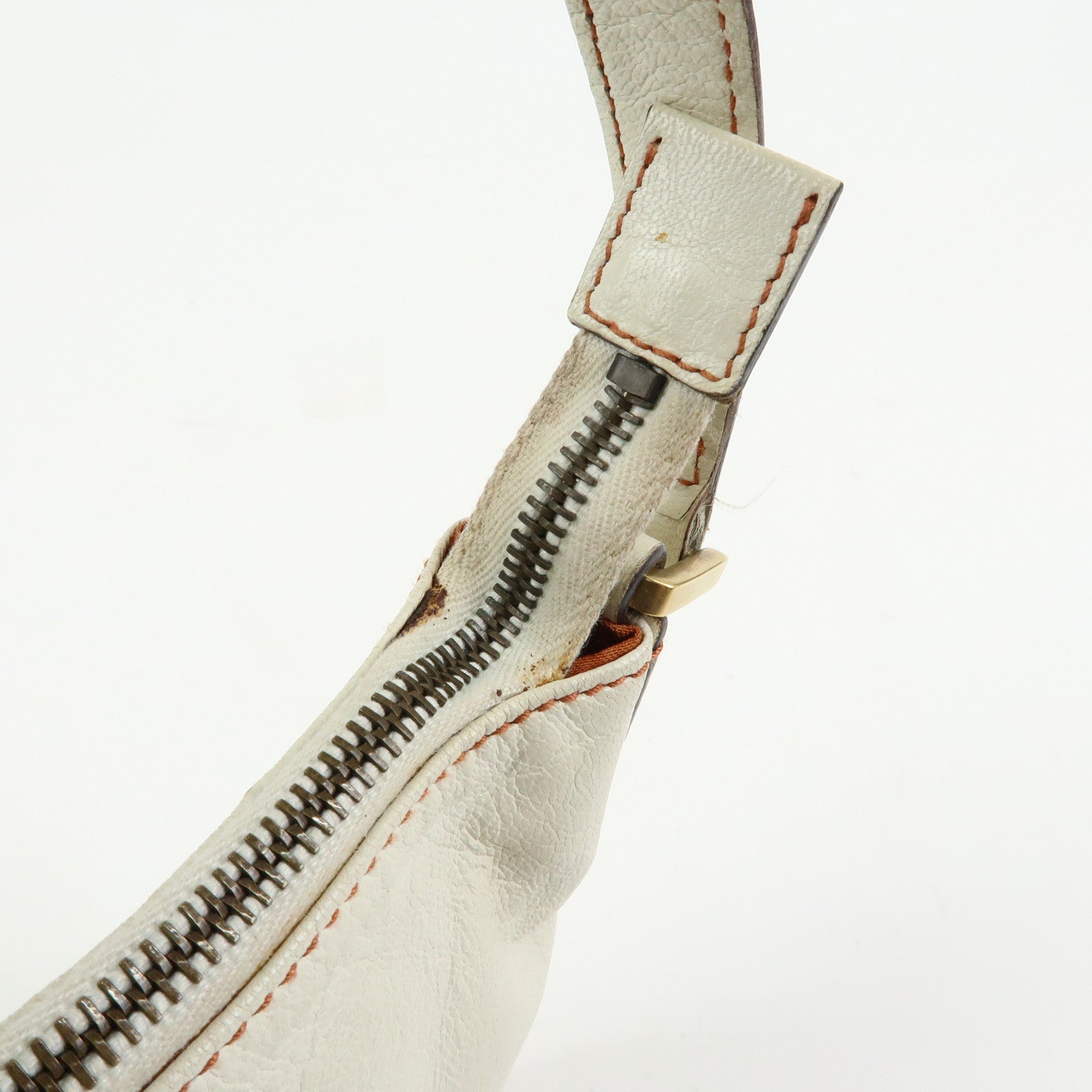 GUCCI Interlocking G Leather Hand Bag Shoulder Bag Ivory 121552