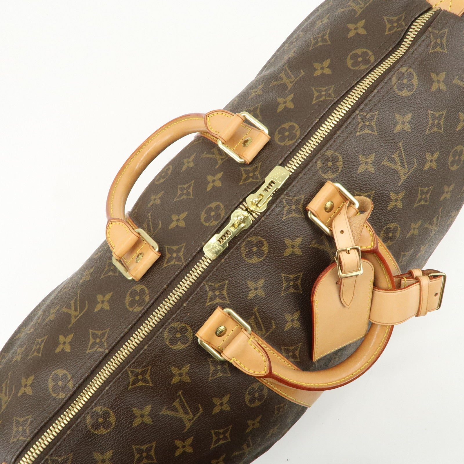 Louis Vuitton Monogram Canvas Keep All 45 Boston Bag Brown M41428