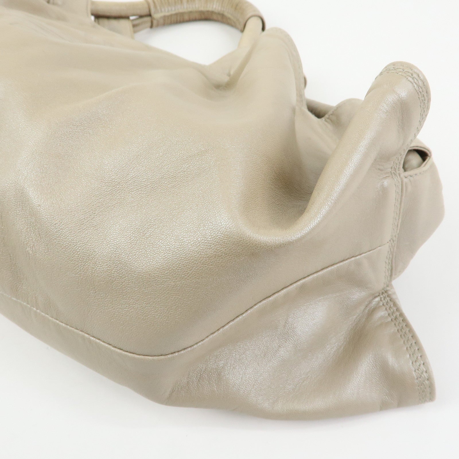 LOEWE Anagram Nappa Aire Leather Hand Bag Shoulder Bag Beige