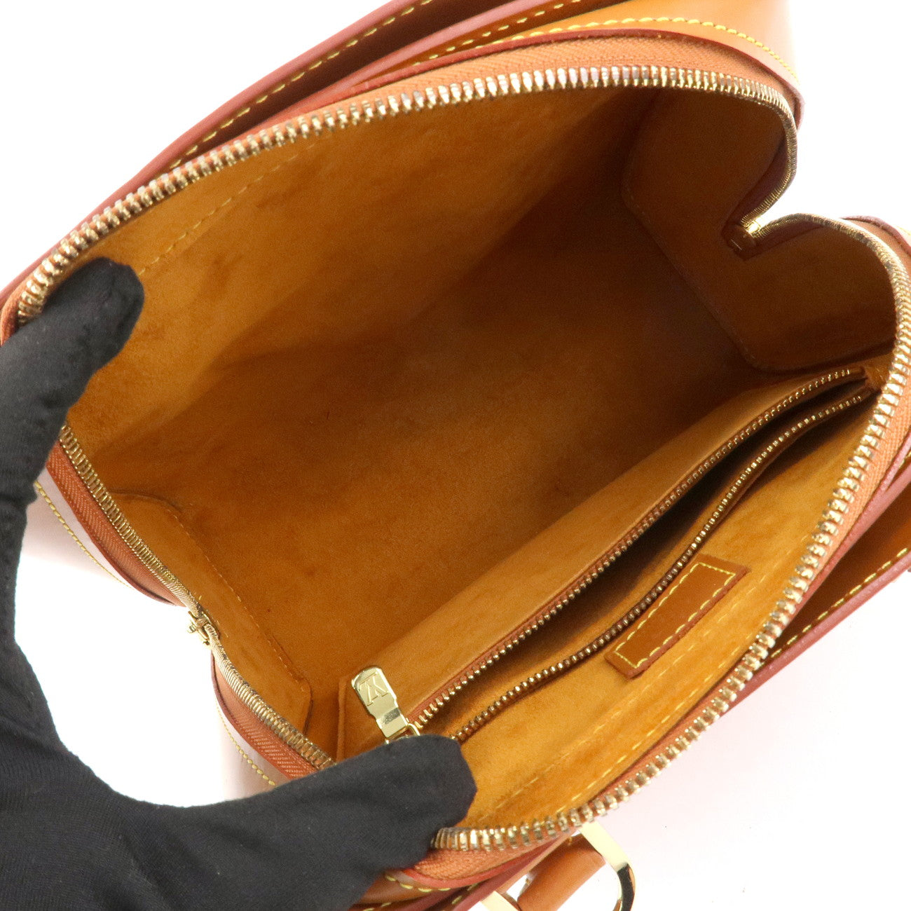 Louis Vuitton Epi Pont Neuf Hand Bag Zipang Gold M52058 Used