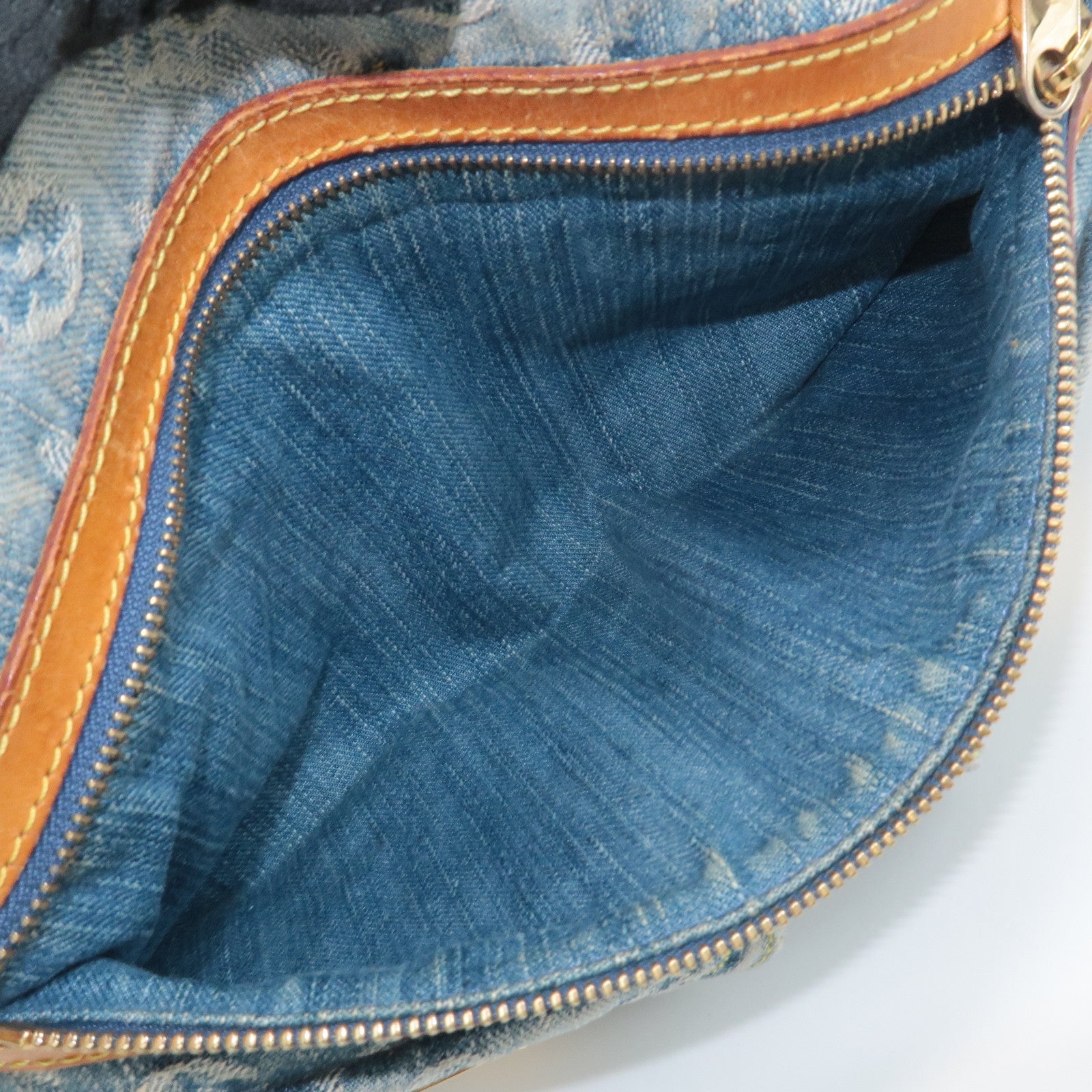 Louis Vuitton Monogram Denim Baggy PM 2Way Shoulder Bag M95049 Used