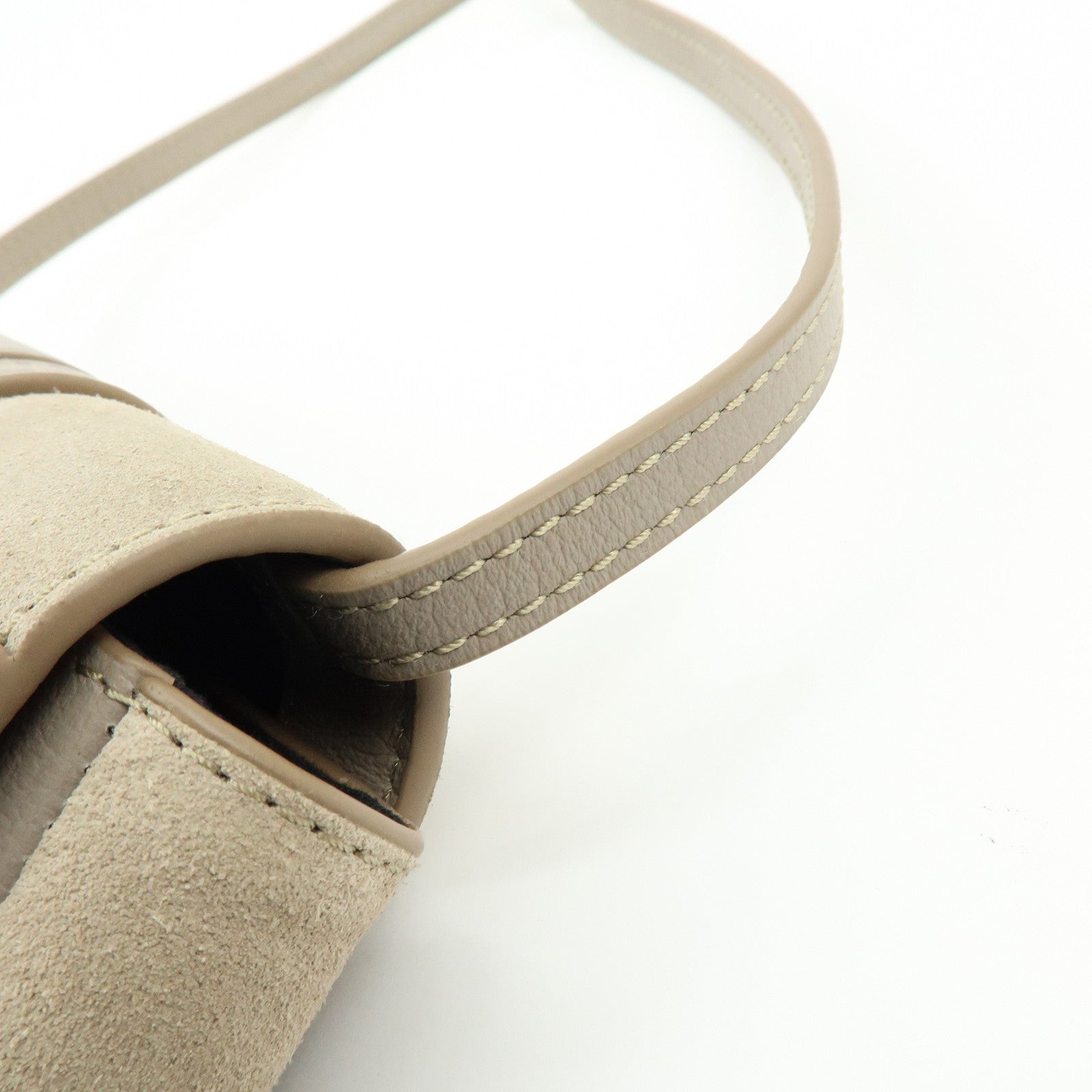 Chloe See By Chloe Hana Suede Leather Shoulder Crossbody Bag Greige