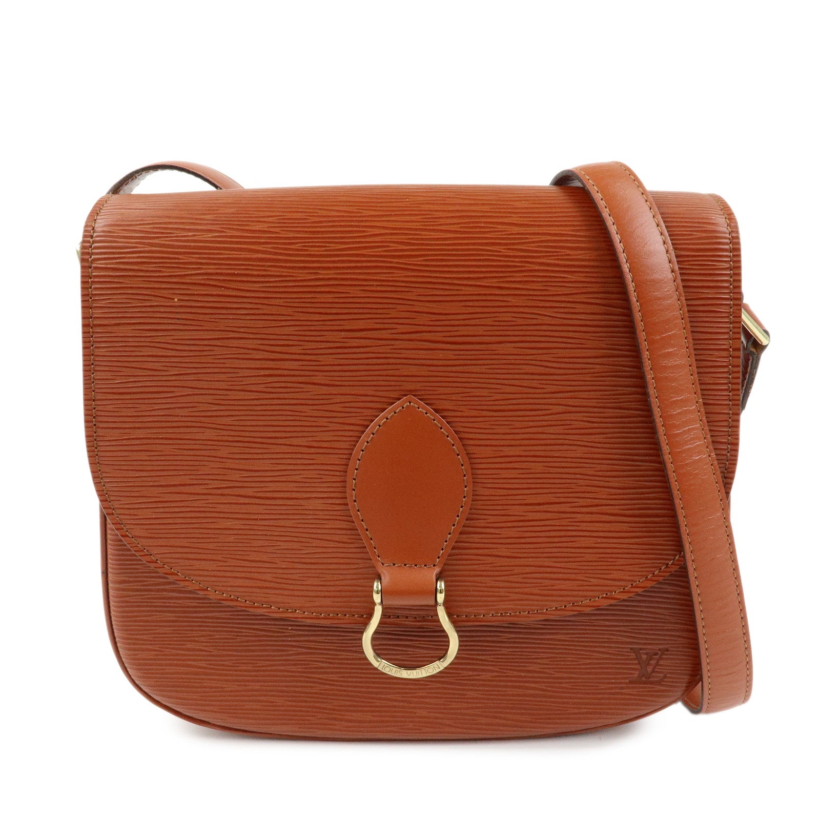 Louis Vuitton Epi Saint Cloud Shoulder Bag Kenya Brown M52193