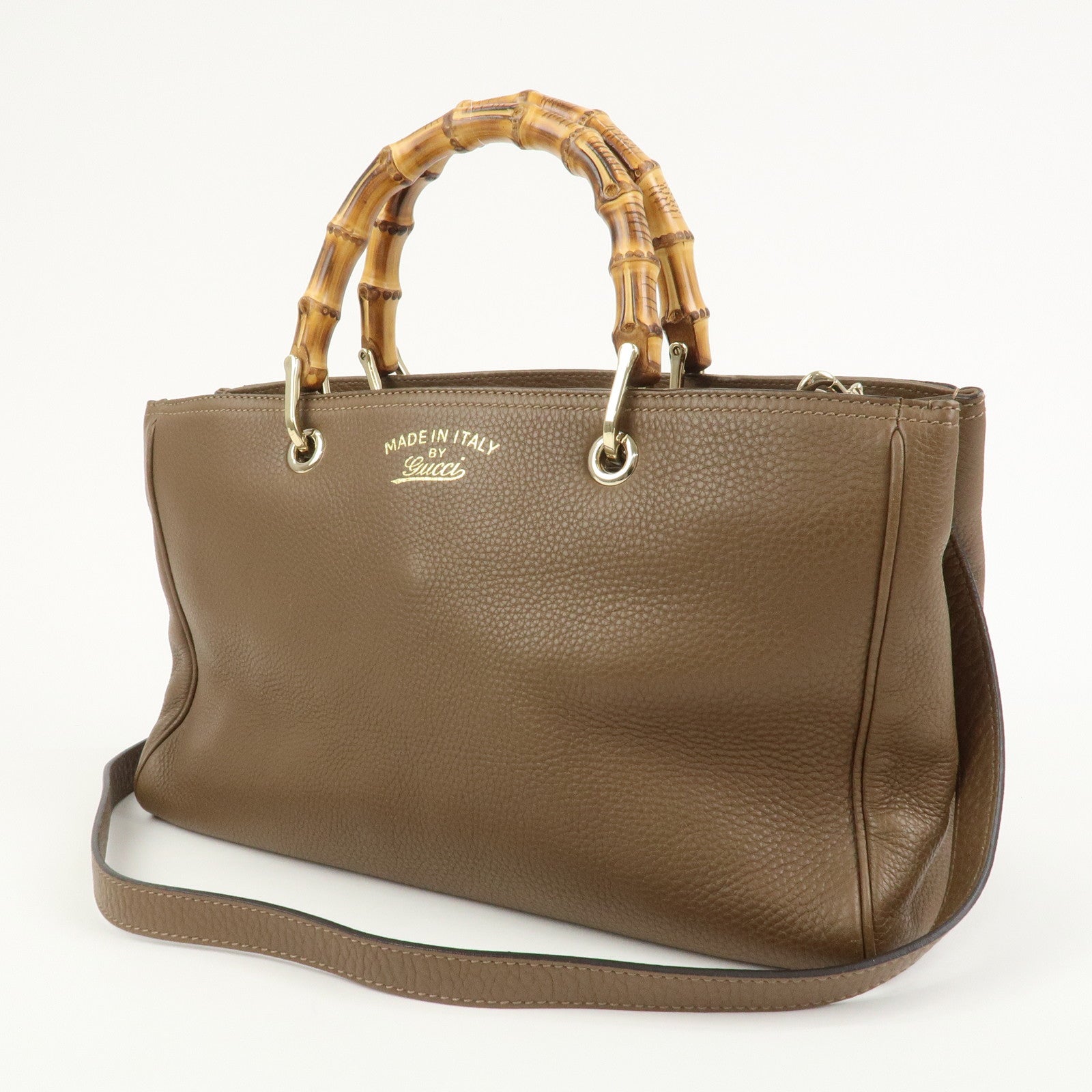 GUCCI Bamboo Shopper Medium 2Way Bag Shoulder Bag 323660