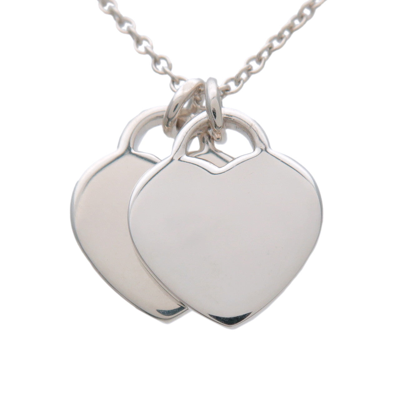 Tiffany & Co Return to Tiffany Mini Double Heart Tag Necklace SV925