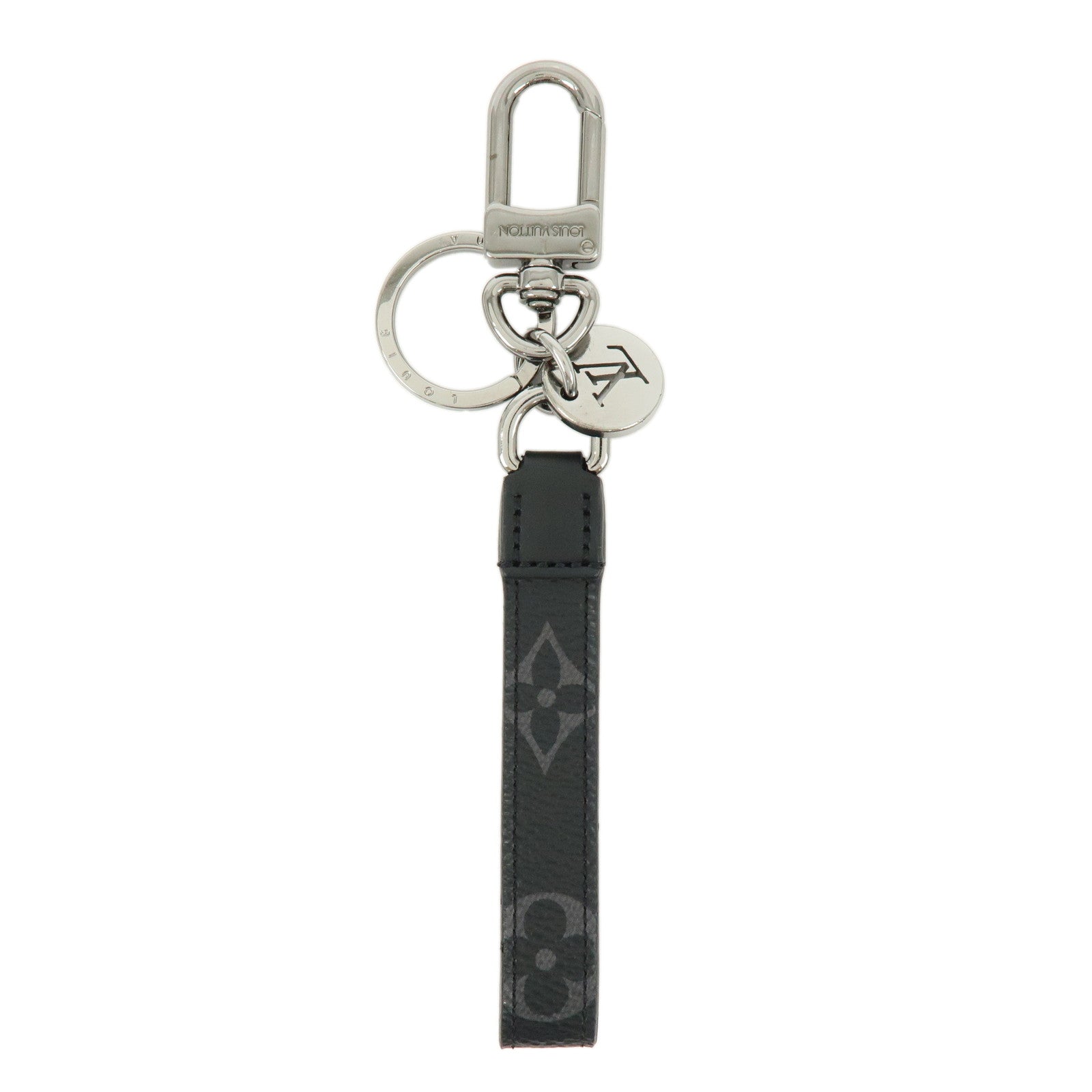 Louis Vuitton Monogram Eclipse Porte Cles Dragonne Key Chain M61950