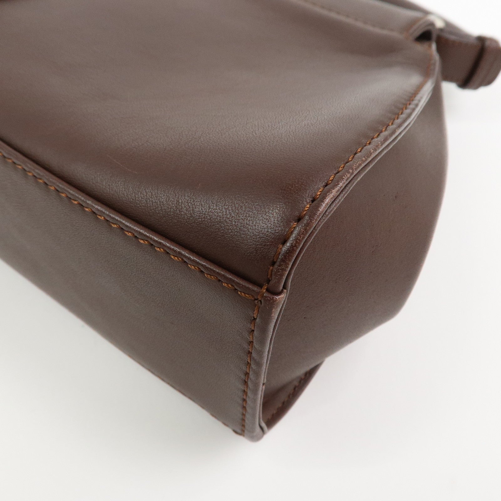 LOEWE Anagram Leather Hand Bag Shoulder Bag Brown