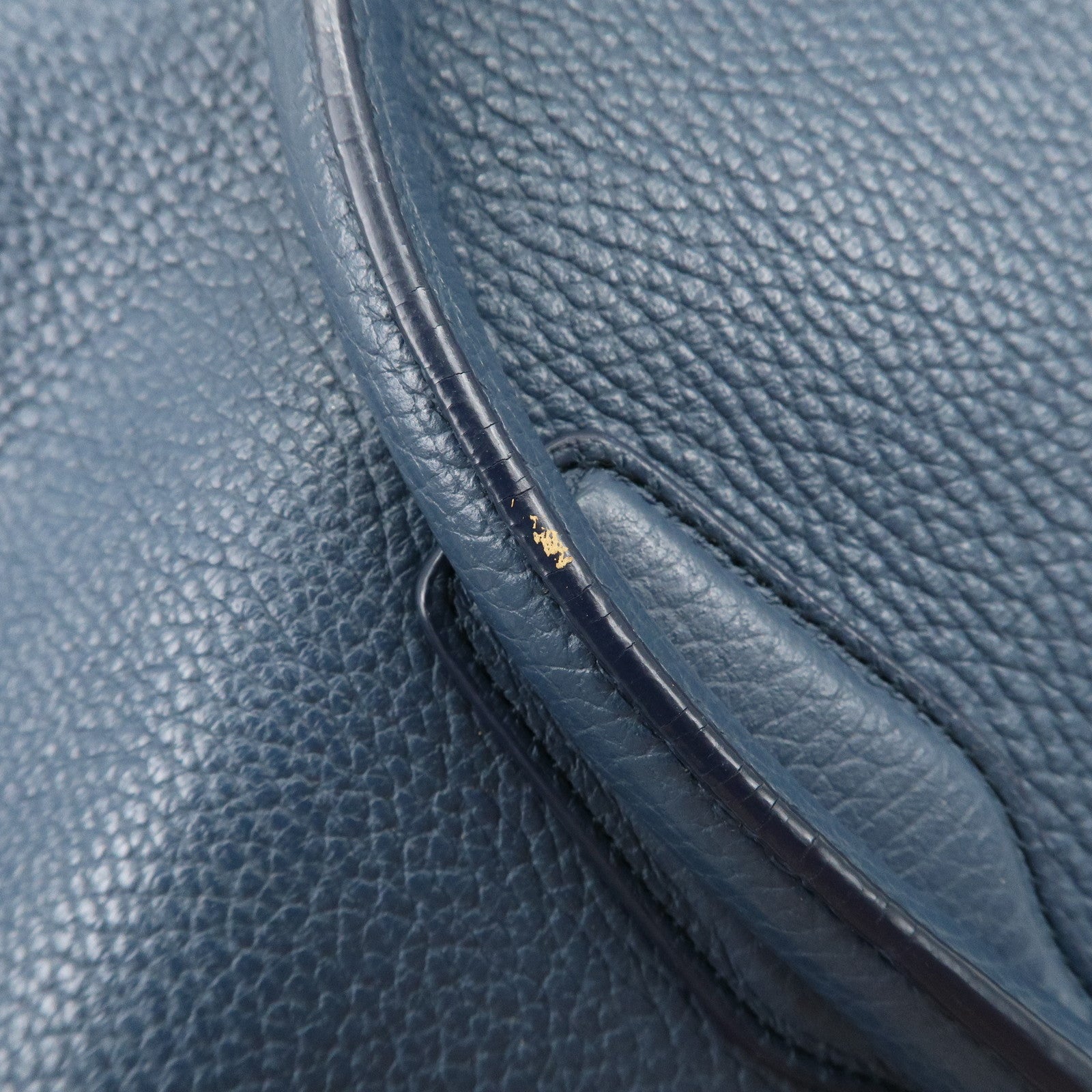 JIL SANDER Logo Leather 2WAY Bag Hand Bag Shoulder Bag Navy