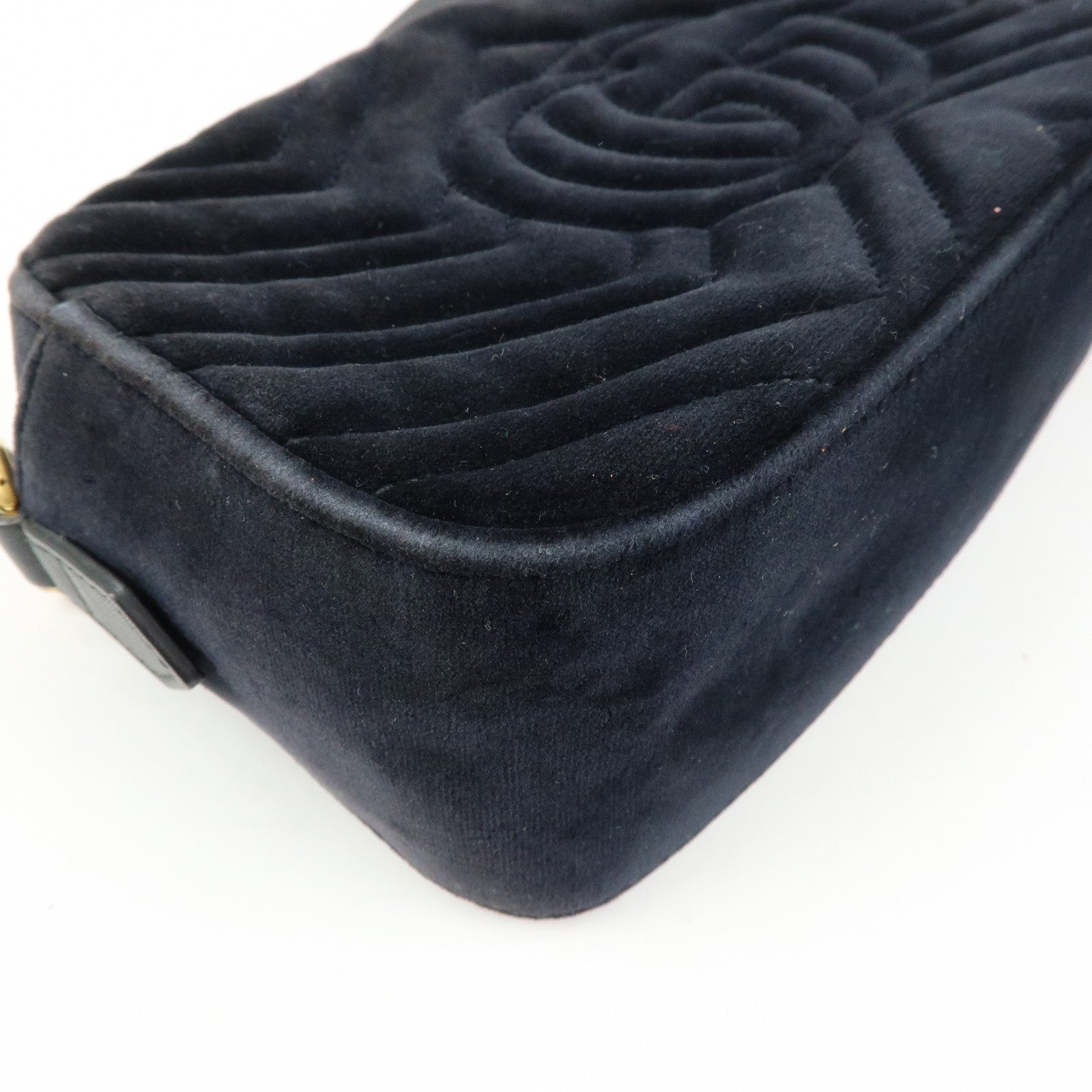 GUCCI GG Marmont Velvet Leather StarMotif Bijou Shoulder Bag 447632