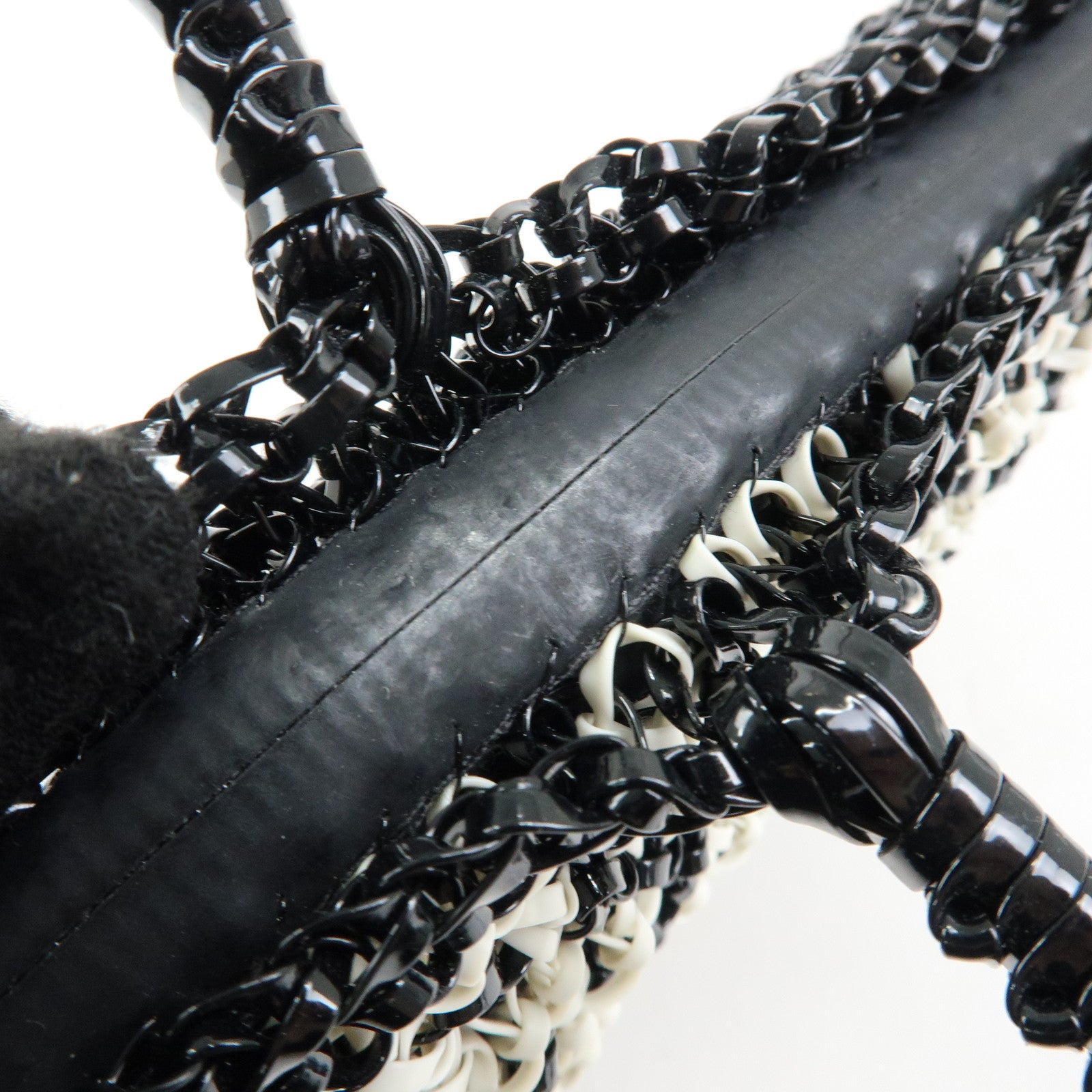 ANTEPRIMA PVC Wire Bag Tote Bag Shoulder Bag Black White