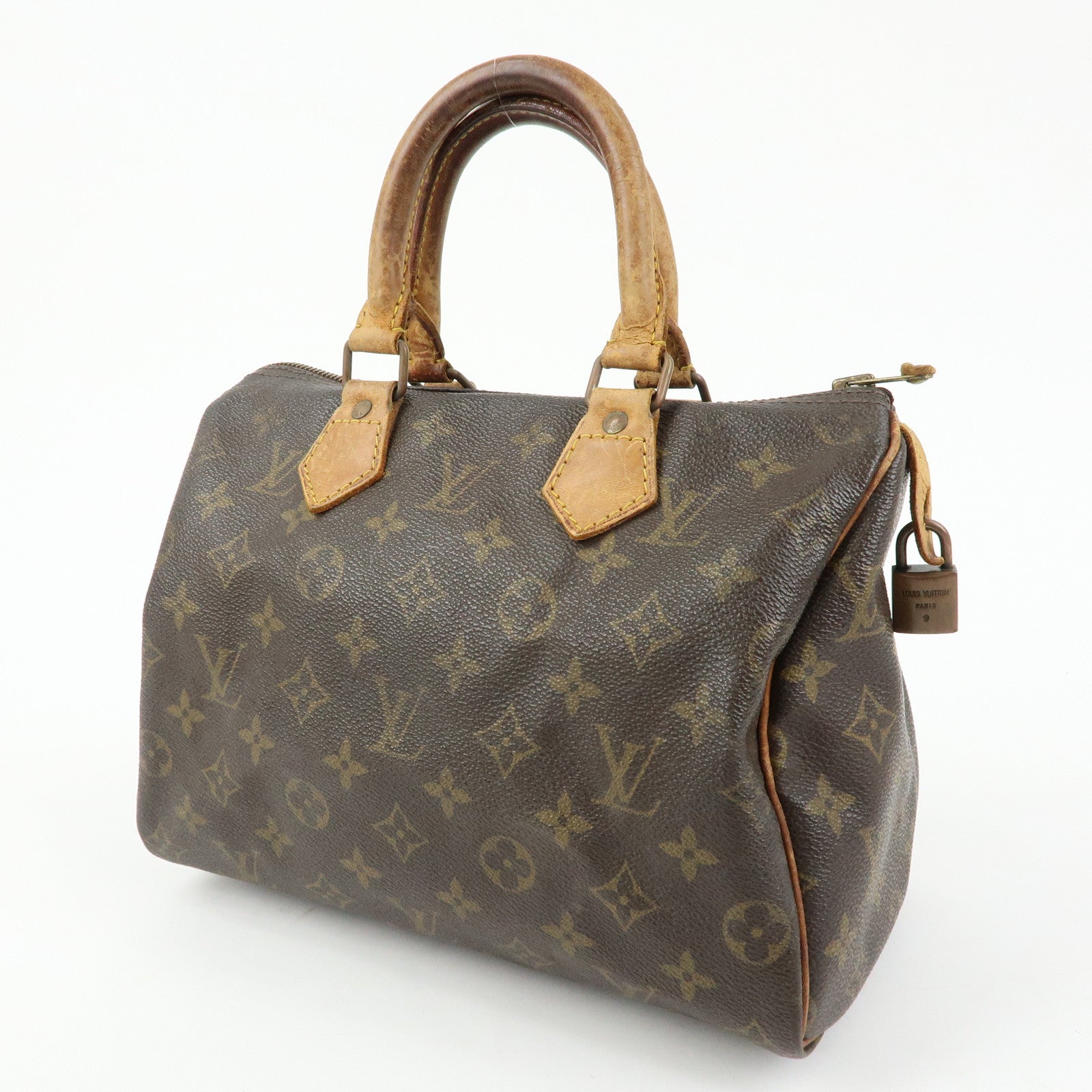 Louis Vuitton Monogram Speedy 25 Boston Bag Hand Bag Brown M41528