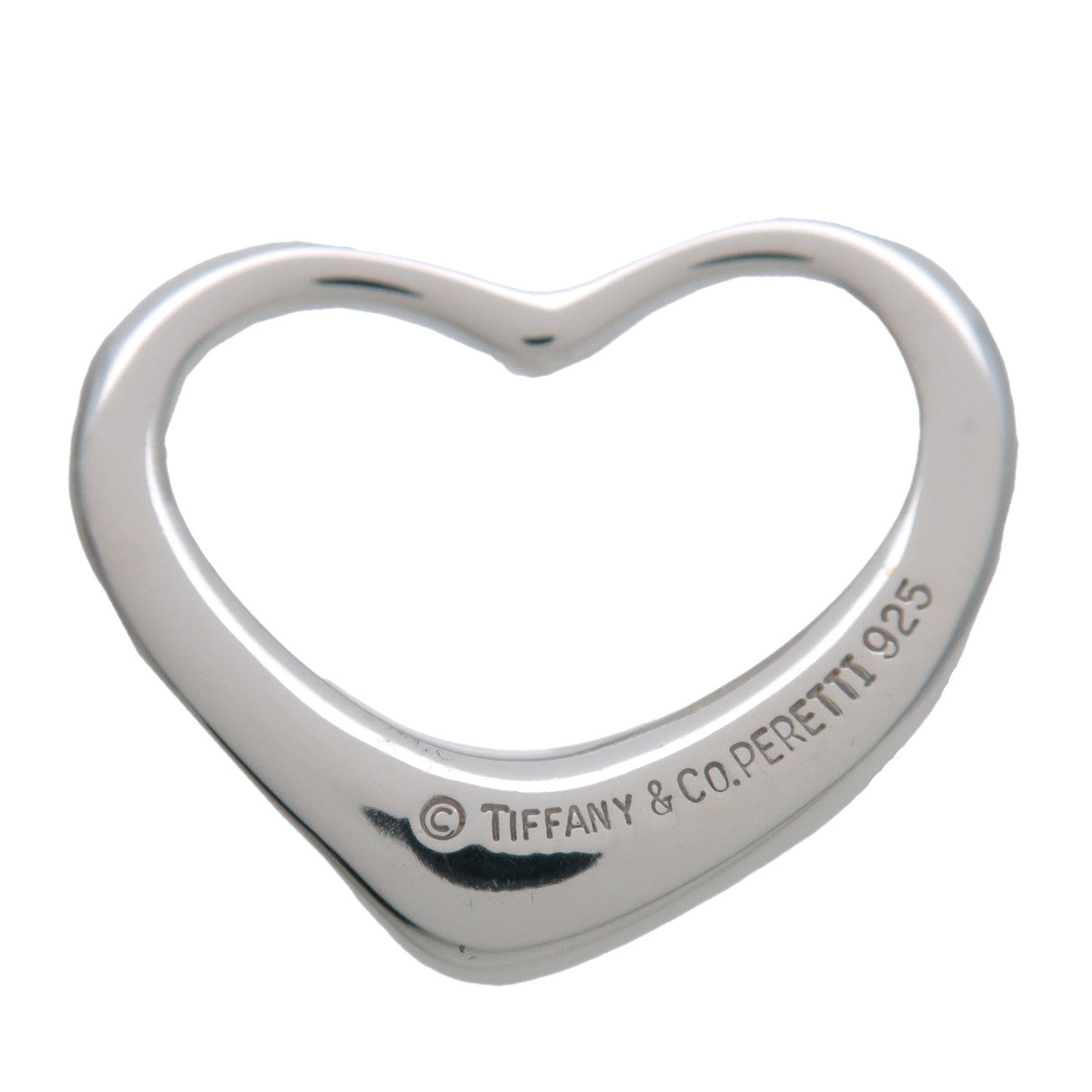 Tiffany & Co Open Heart Pendant Top 22MM SV925 Silver