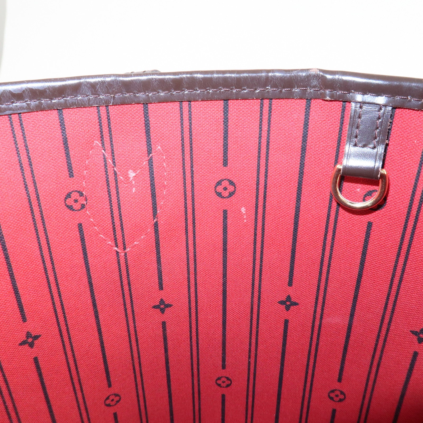 Louis Vuitton Damier Ebene Canvas Neverfull MM Tote Bag N51105 Used