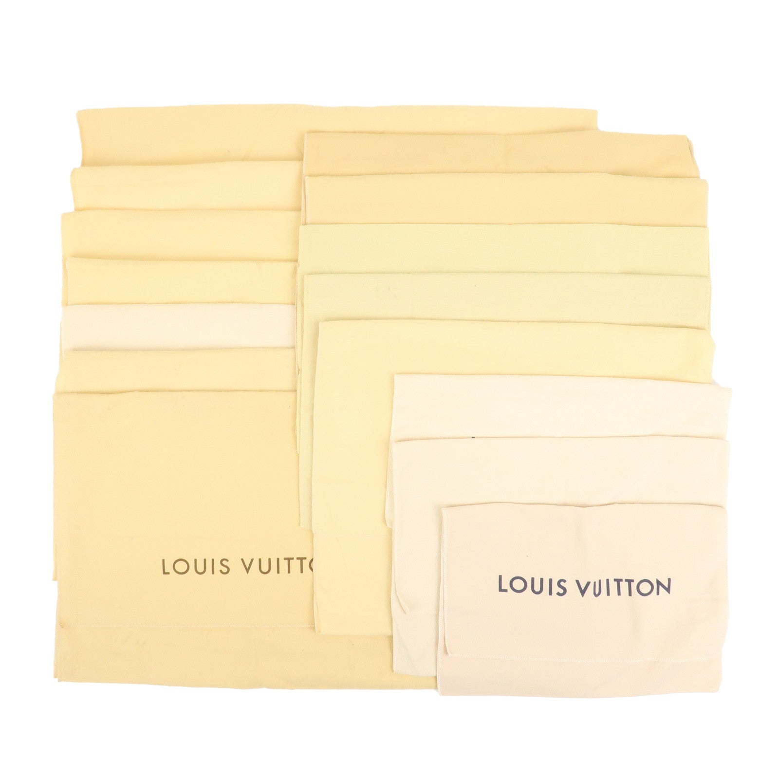 Louis Vuitton Set Of 15 Dust Bag Storage Bag Flap Style Beige