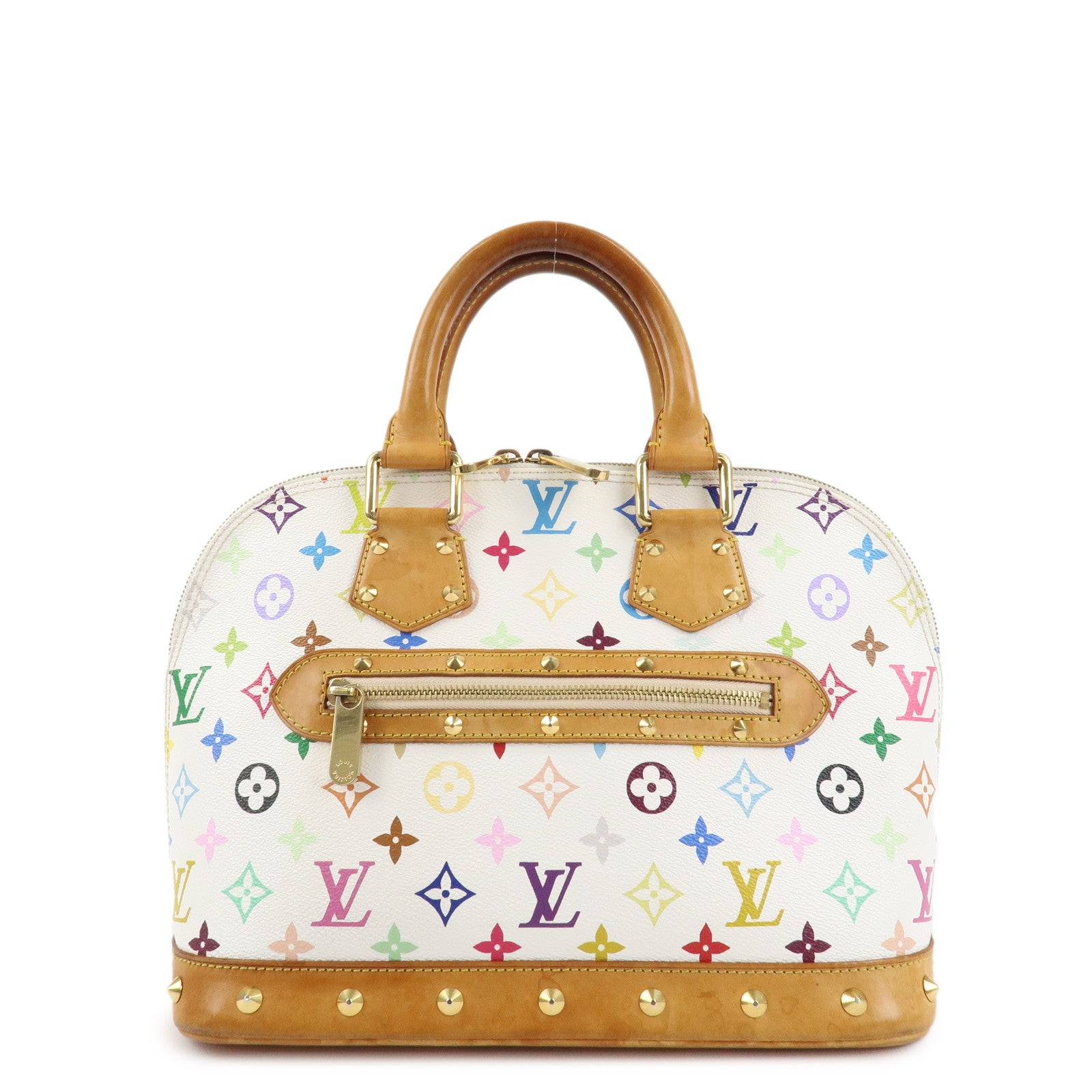 Louis Vuitton Monogram Multicolor Alma Hand Bag Blanc M92647