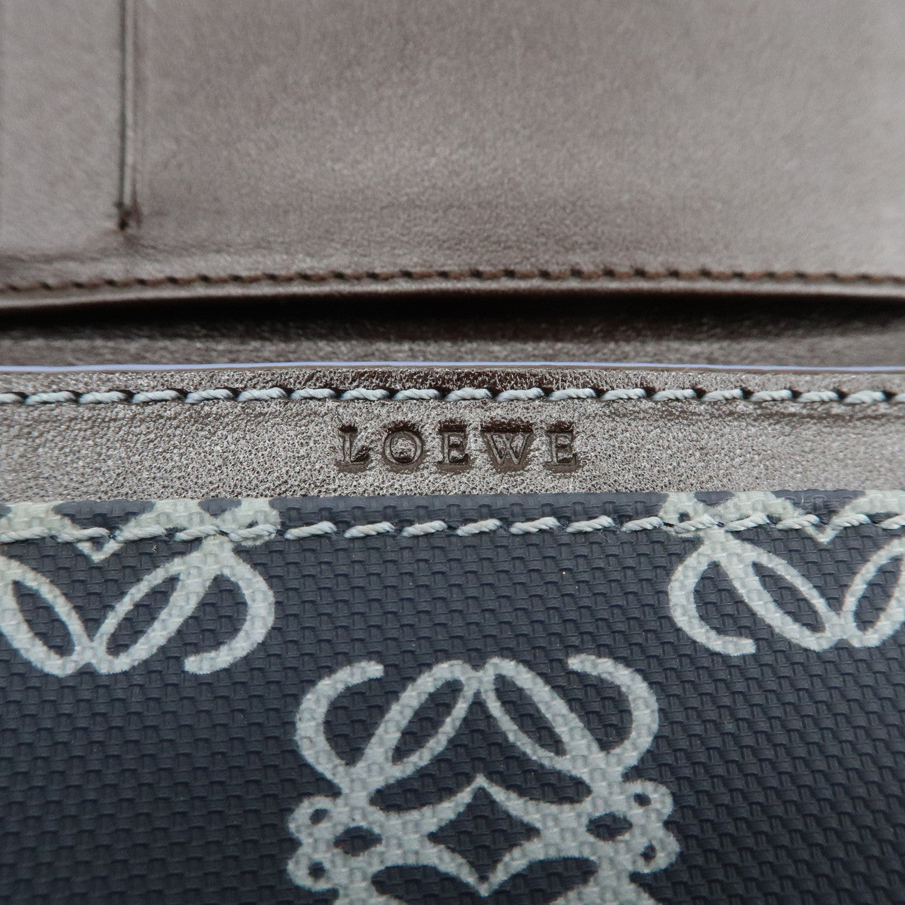 LOEWE Anagram Fragment Case Card Case Card Holder Navy