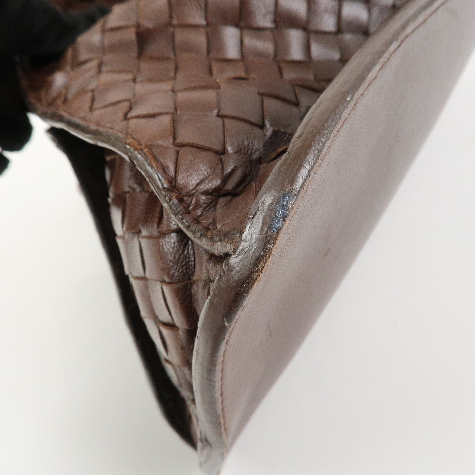 BOTTEGA VENETA Intrecciato Leather Hand Bag Brown