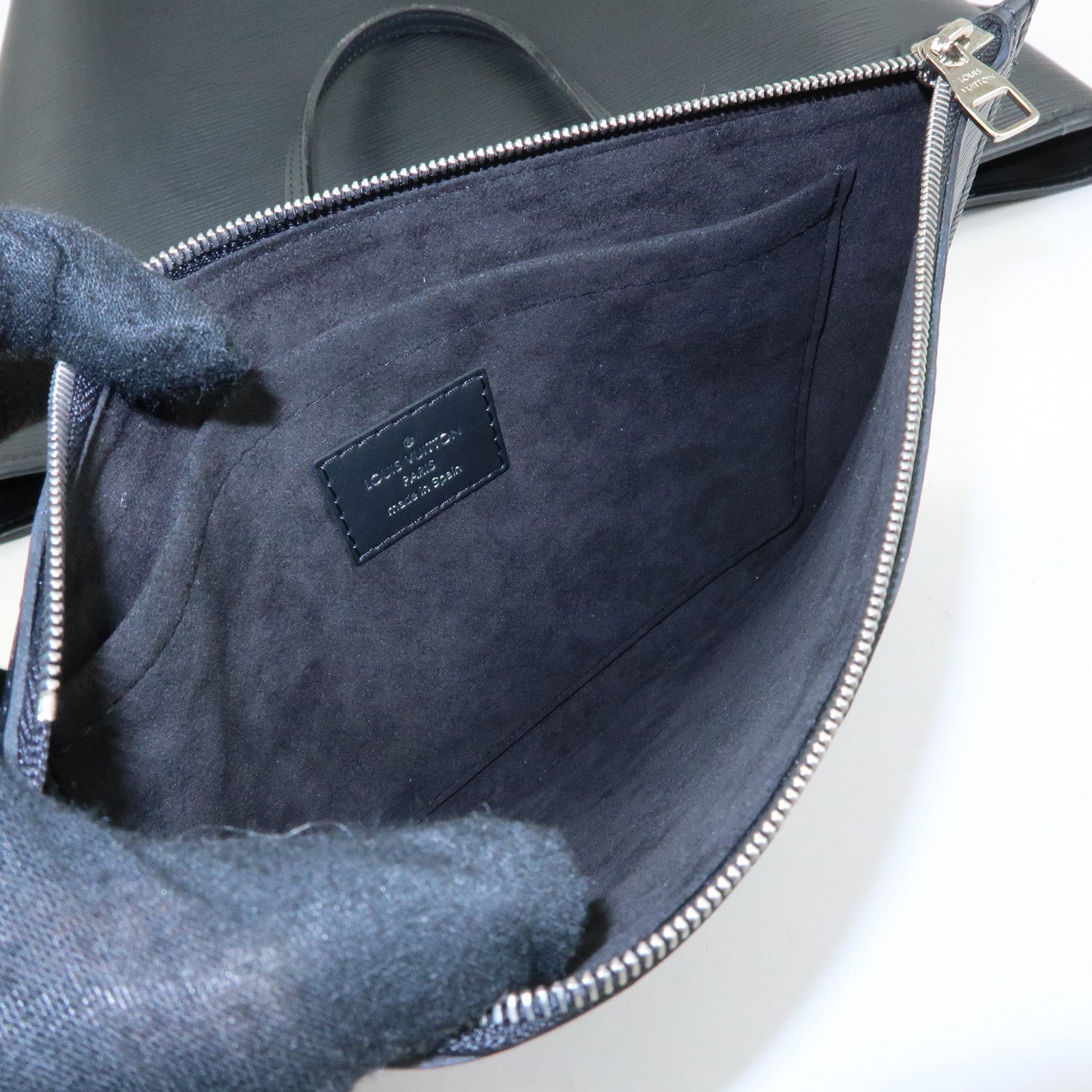 Louis Vuitton Epi Leather Neverfull MM Shoulder Bag Noir M40932