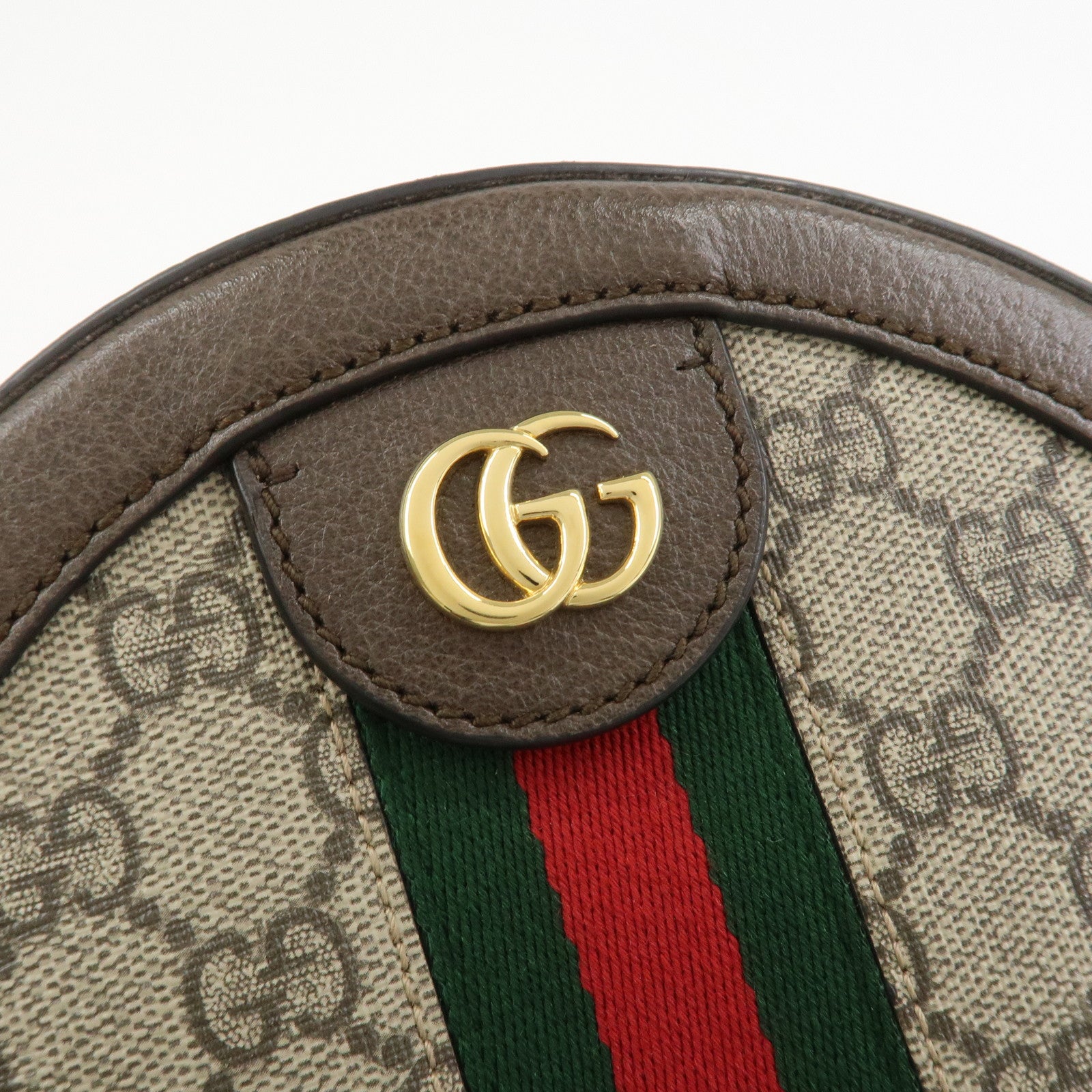 GUCCI Ophidia GG Supreme PVC Leather Shoulder Bag Brown 550618
