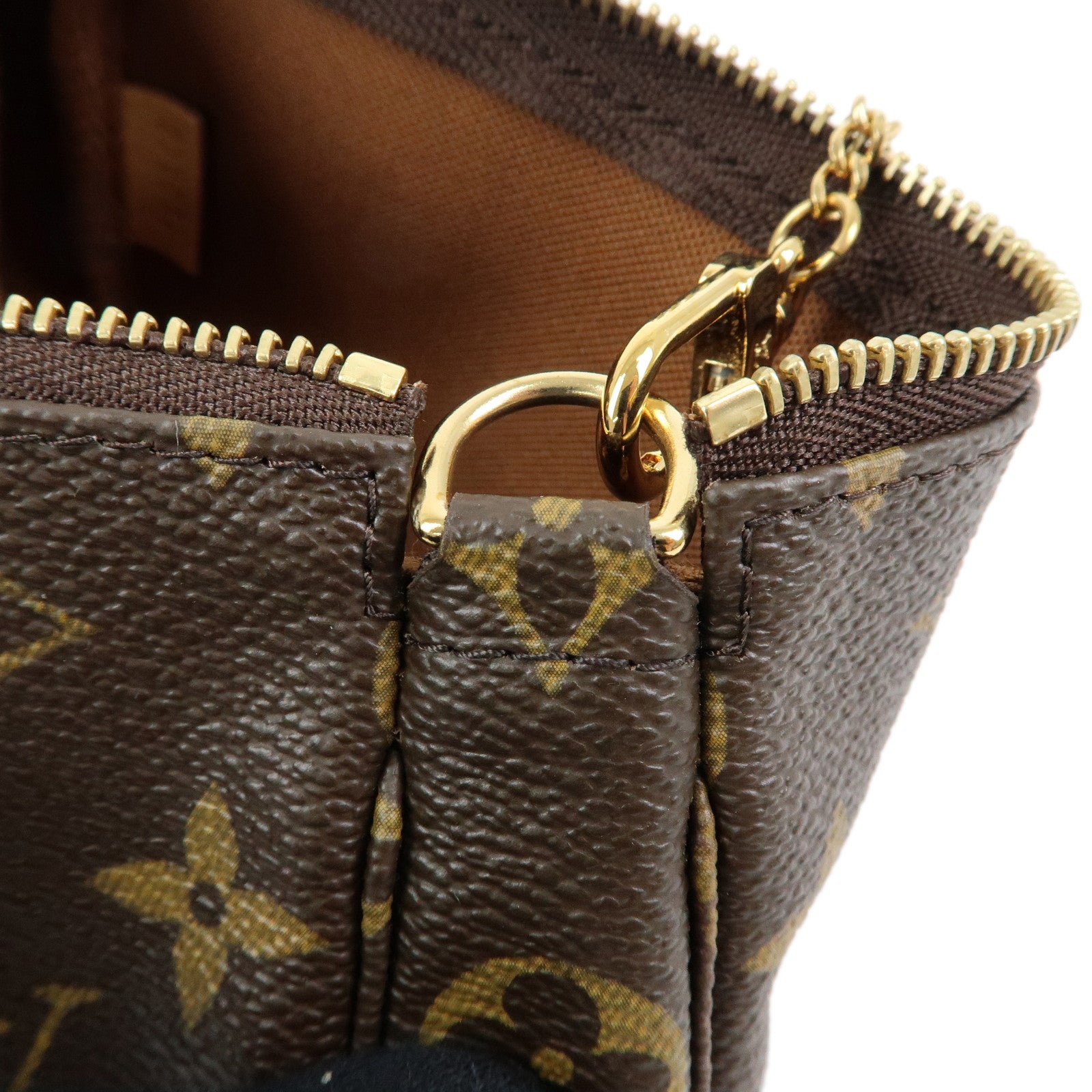 Louis Vuitton Monogram Mini Pochette Accessoires Hand Bag M58009