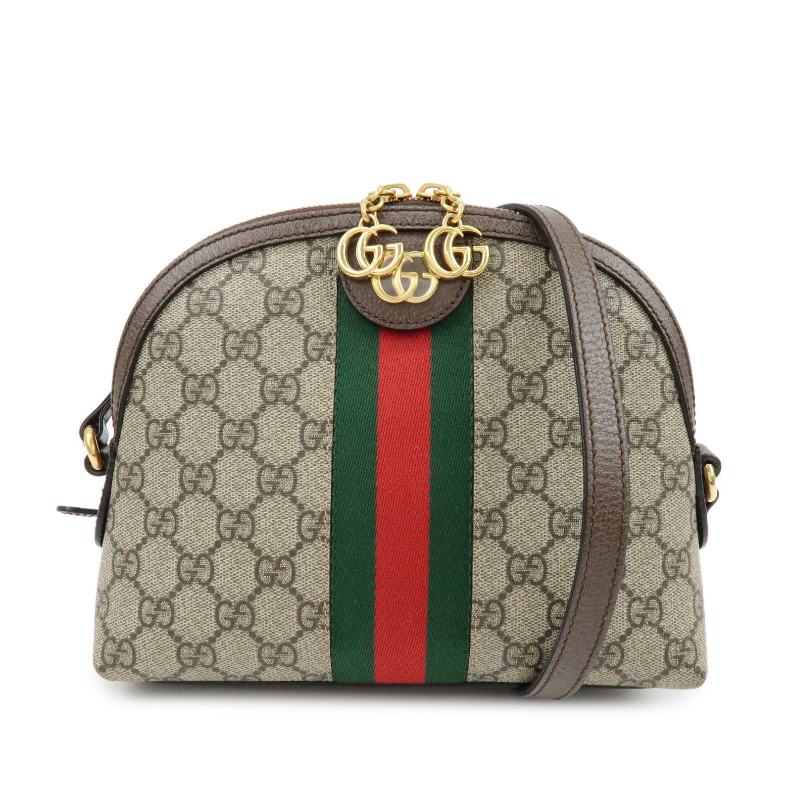 GUCCI Sherry Ophidia GG Supreme Leather Shoulder Bag Beige 499621
