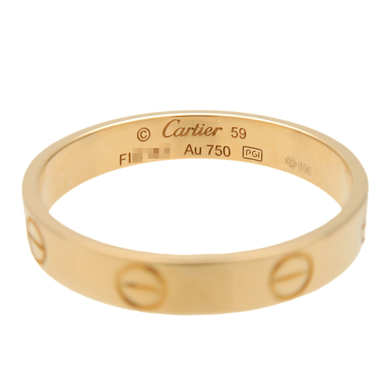 Cartier Mini Love Ring K18 750YG Yellow Gold #59 US8.5-9 EU59
