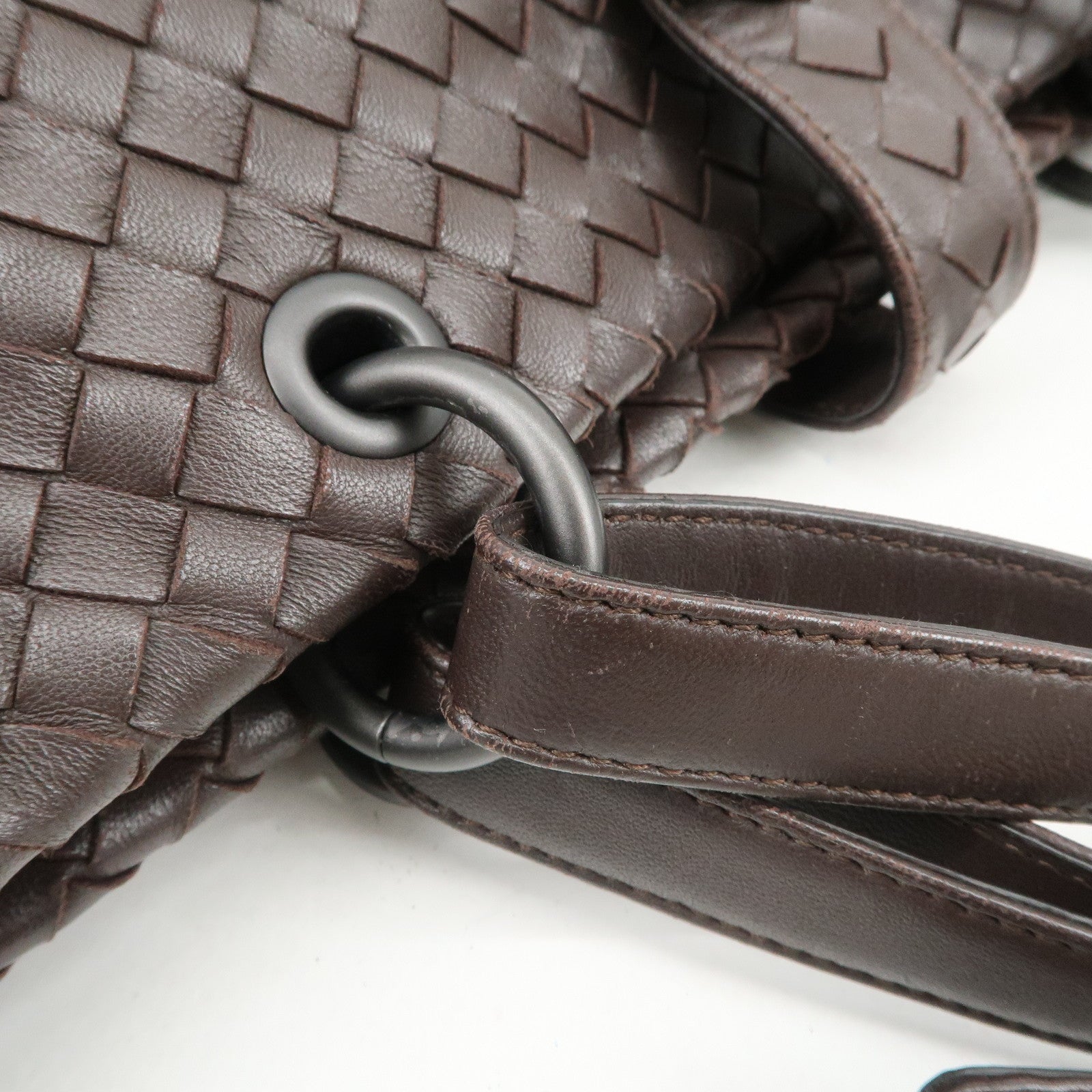 BOTTEGA VENETA Intrecciato Nappa Leather Tote Bag Hand Bag Brown