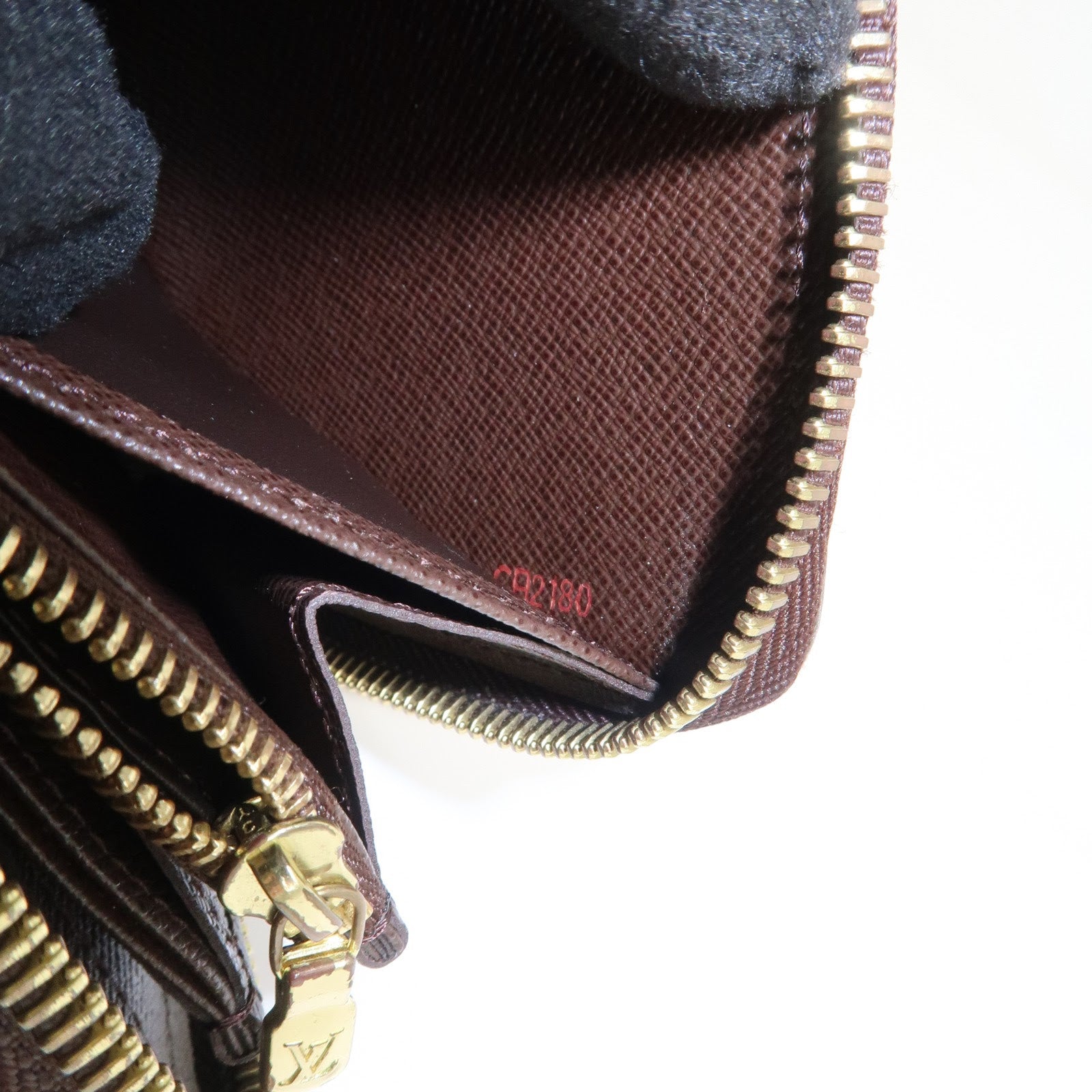 Louis Vuitton Damier Round Zippy Wallet Old Style Brown N60015